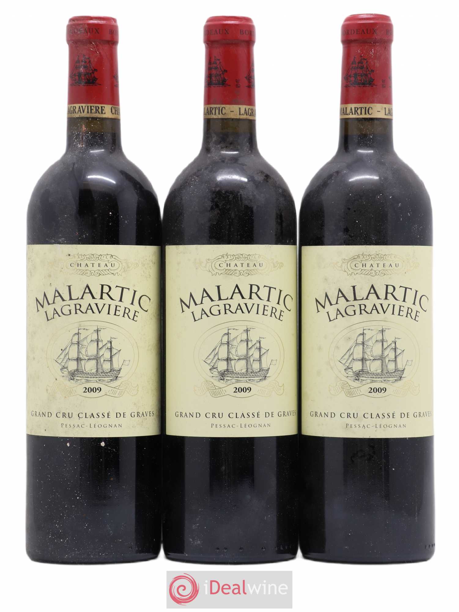 Château Malartic-Lagravière Cru Classé de Graves 2009 - Lot de 3 bouteilles - 0