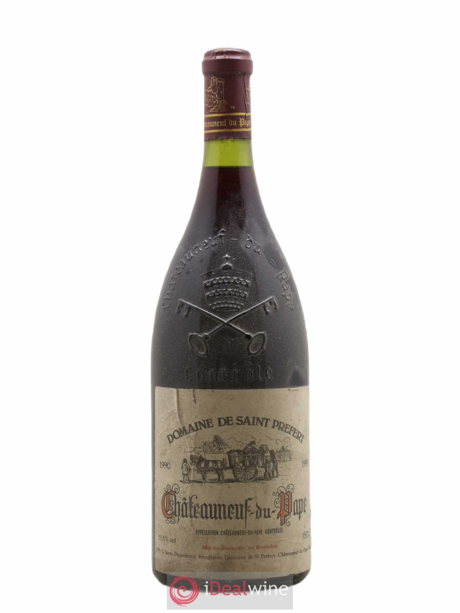 Châteauneuf-du-Pape Domaine de Saint Prefert 1990 - Posten von 1 Magnum - 0