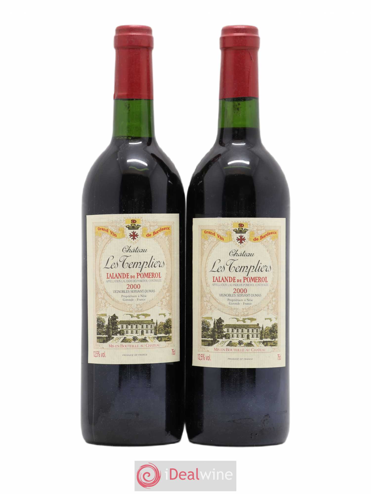 Lalande-de-Pomerol Les Templiers (sans prix de réserve) 2000 - Posten von 2 Flaschen - 0