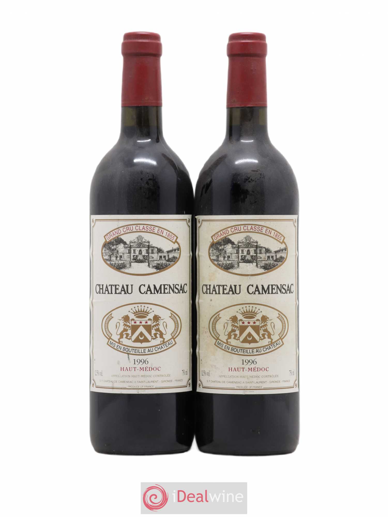 Château Camensac 5ème Grand Cru Classé 1996 - Lot de 2 bouteilles - 0