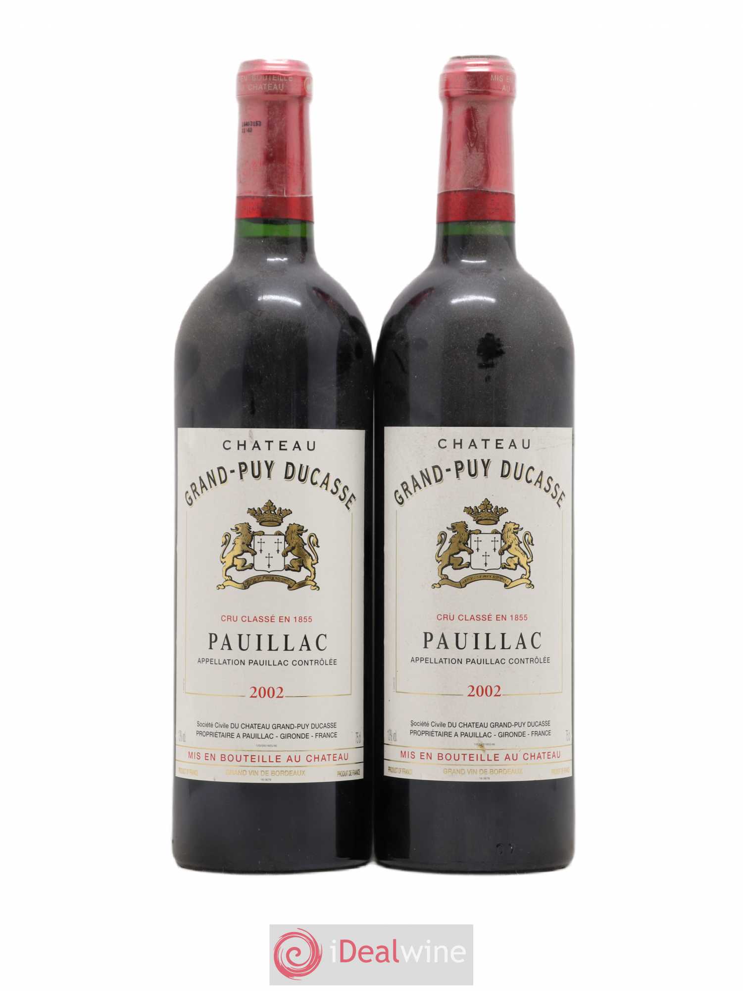 Château Grand Puy Ducasse 5ème Grand Cru Classé 2002 - Lot de 2 bouteilles - 0