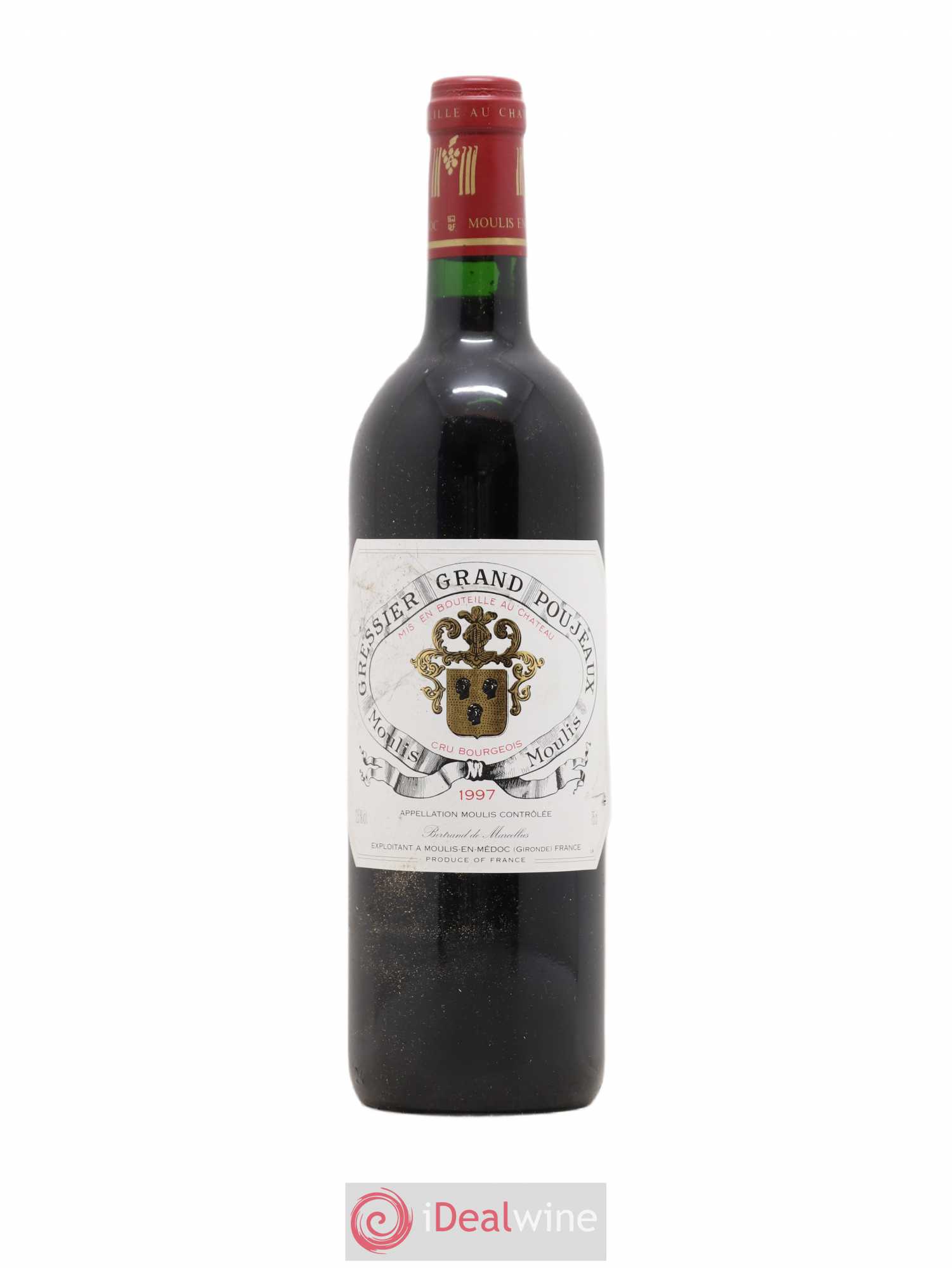 Château Gressier Grand Poujeaux Cru Bourgeois 1997 - Lot de 1 bouteille - 0