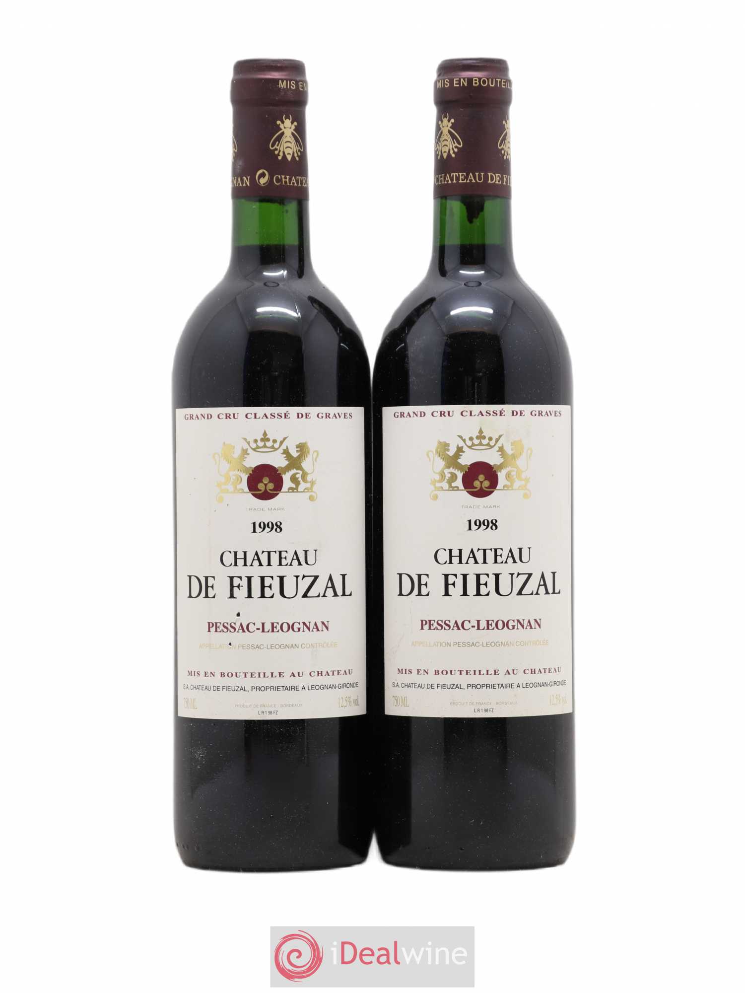 Château de Fieuzal Cru Classé de Graves 1998 - Lot de 2 bouteilles - 0