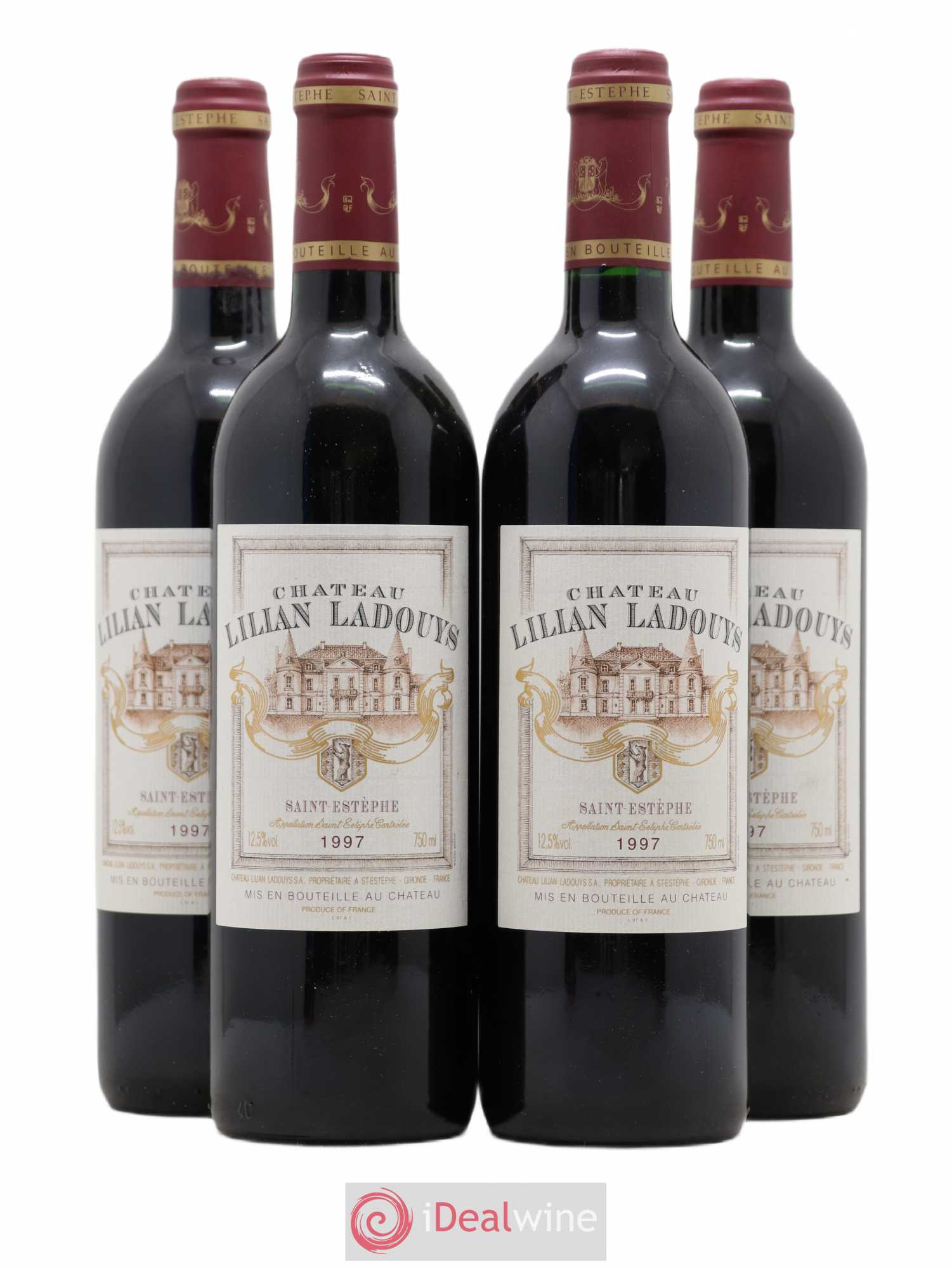 Château Lilian Ladouys Cru Bourgeois 1997 - Lot de 4 bouteilles - 0