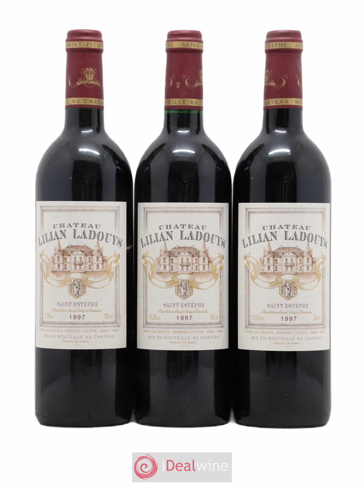 Château Lilian Ladouys Cru Bourgeois 1997 - Lot de 3 bouteilles - 0