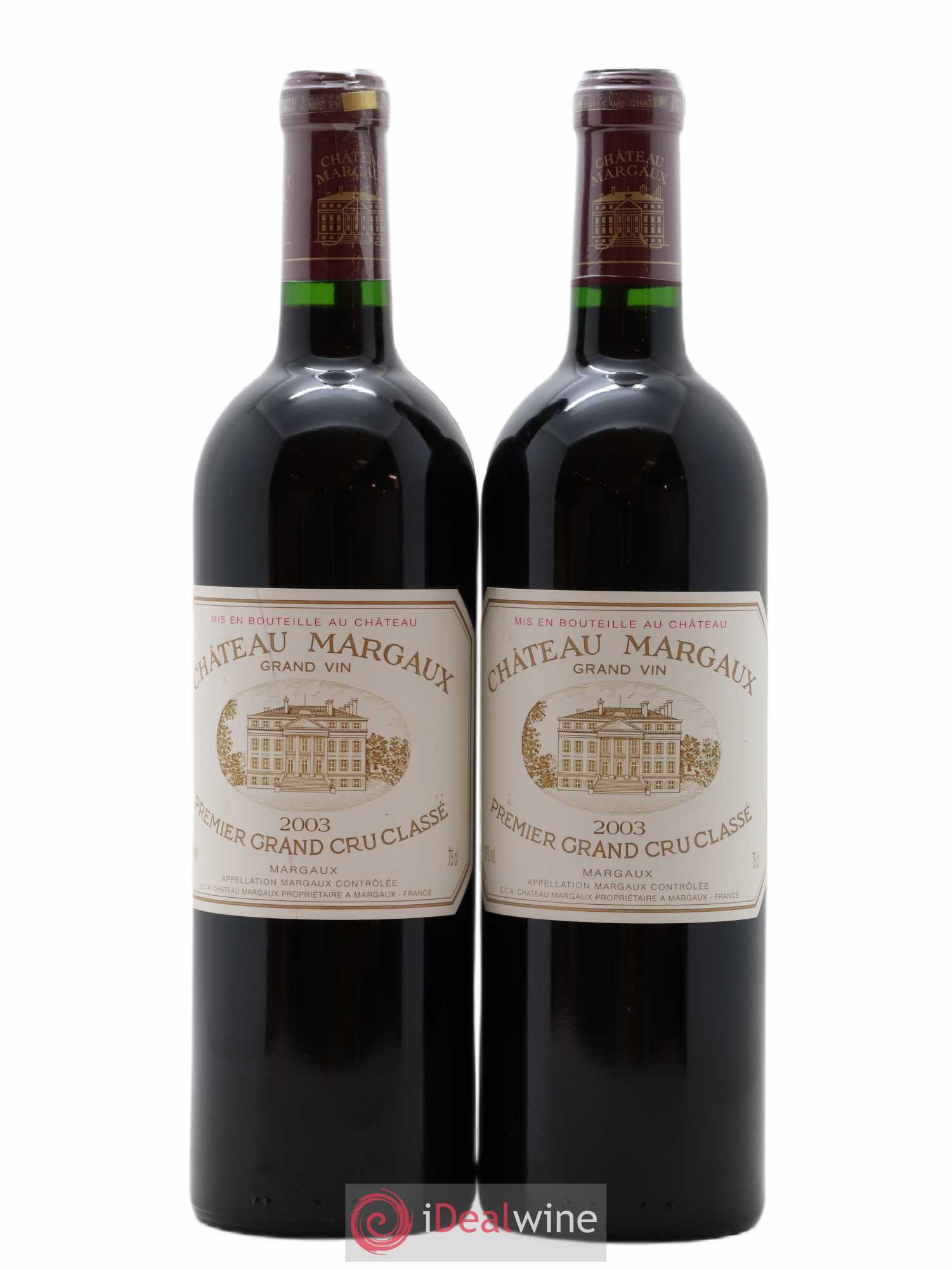 Château Margaux 1er Grand Cru Classé 2003 - Lot de 2 bouteilles - 0
