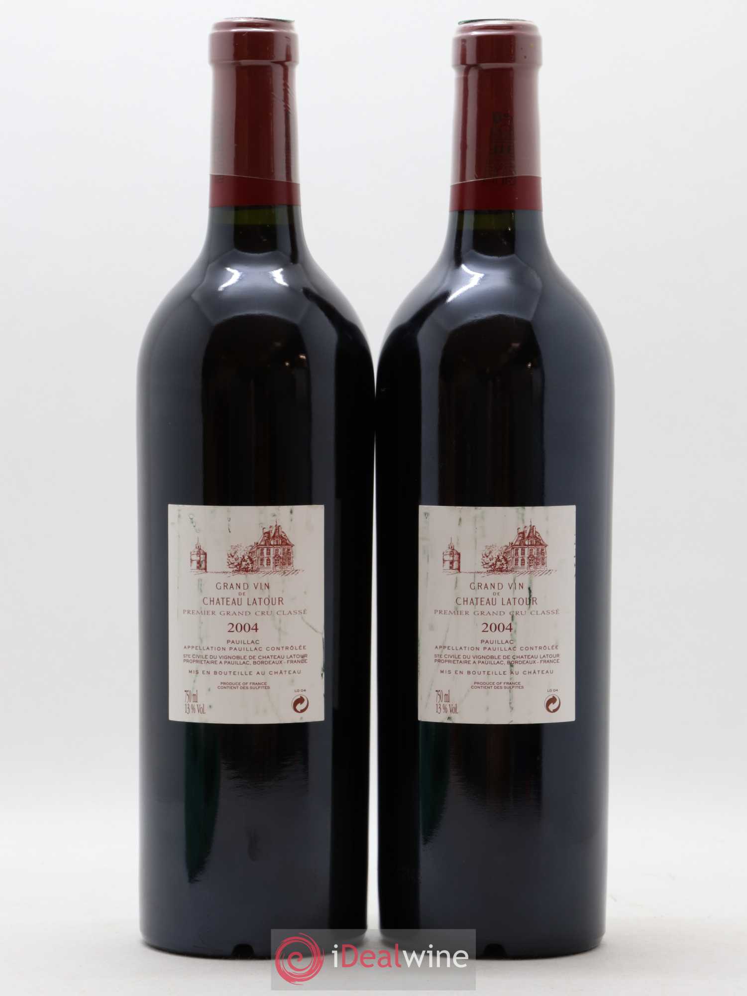 Château Latour 1er Grand Cru Classé 2004 - Lot de 2 bouteilles - 1