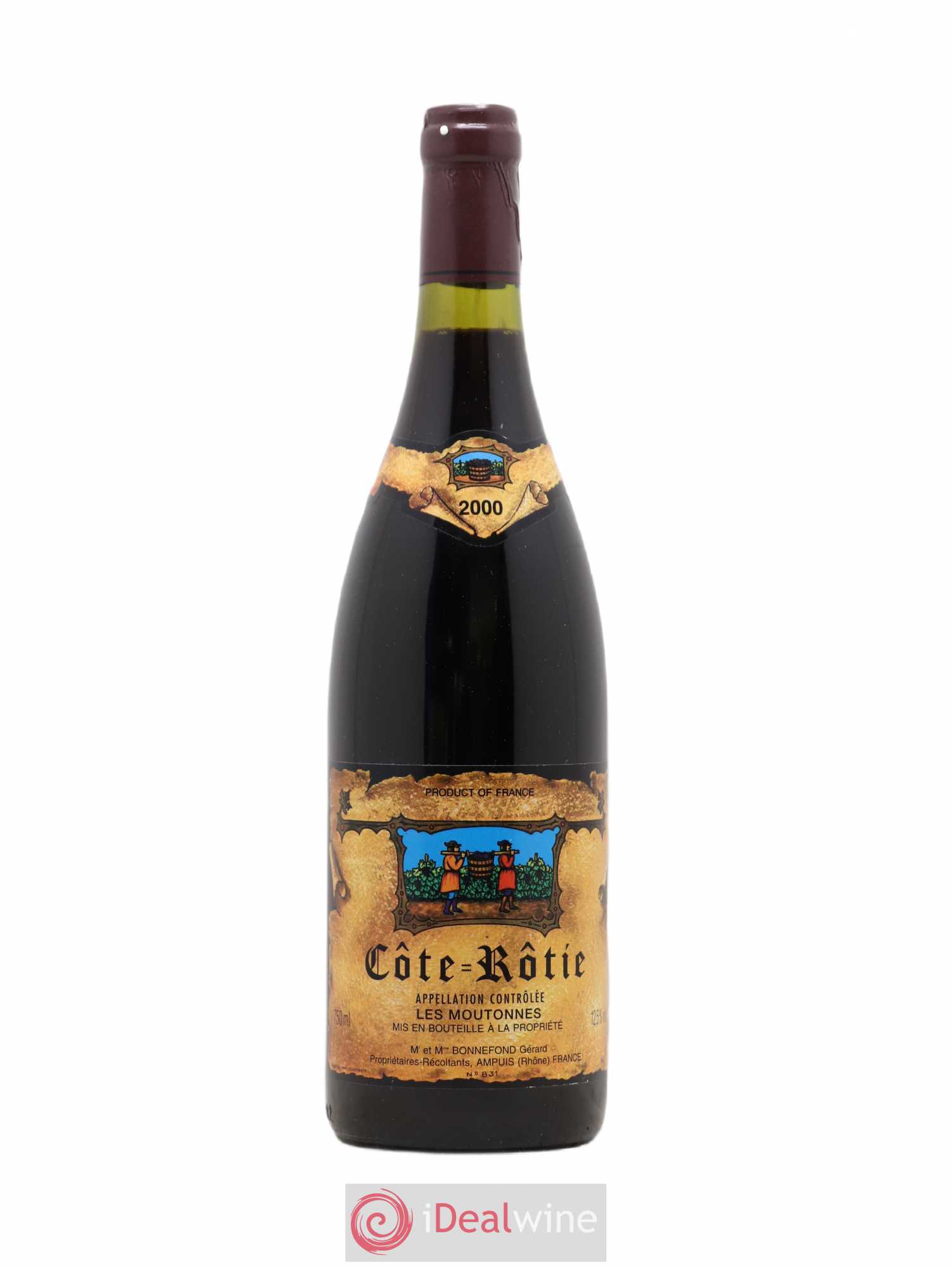Côte-Rôtie Les Moutonnes Domaine Gerard Bonnefond 2000 - Posten von 1 Flasche - 0