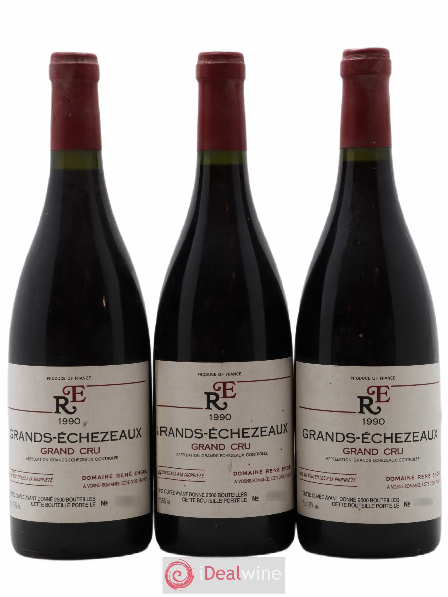 Grands-Echezeaux Grand Cru Domaine René Engel - Domaine Eugénie 1990 - Lot de 3 bouteilles - 0