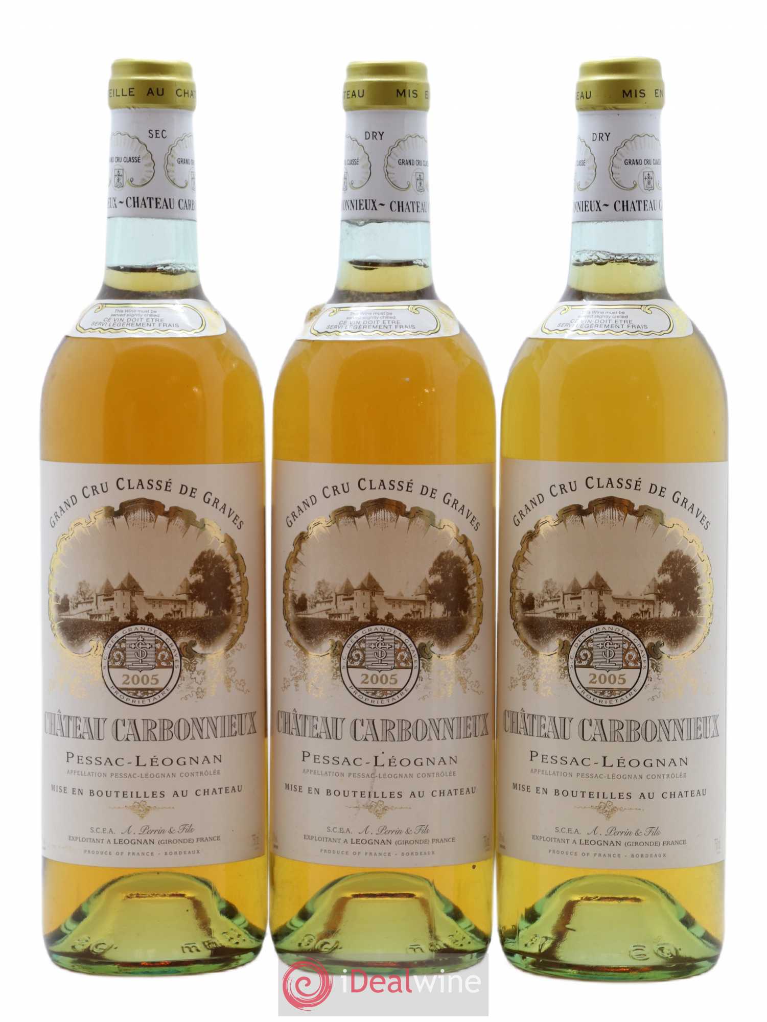 Château Carbonnieux Cru Classé de Graves 2005 - Lot de 3 bouteilles - 0