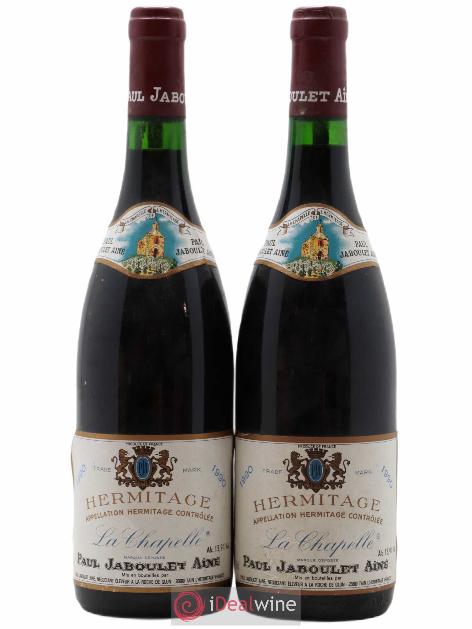 Hermitage La Chapelle Paul Jaboulet Ainé 1990 - Lot de 2 bouteilles - 0
