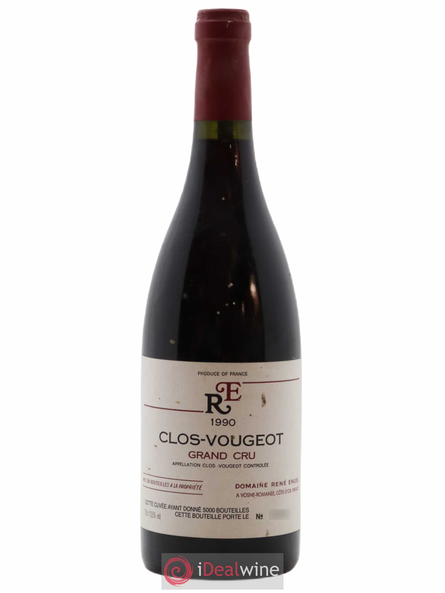 Clos de Vougeot Grand Cru Domaine René Engel - Domaine Eugénie 1990 - Lot de 1 bouteille - 0