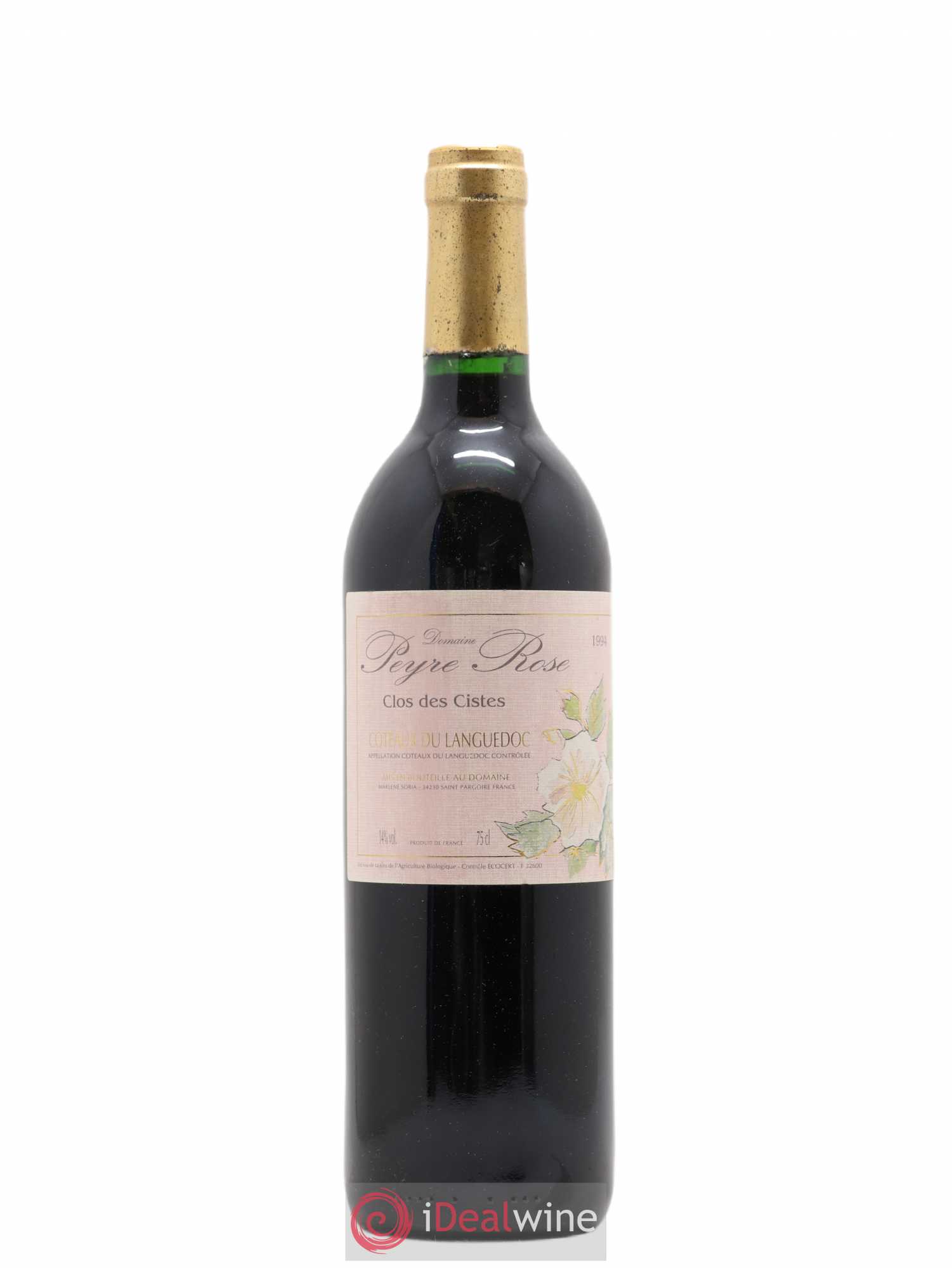 Vin de France (anciennement Coteaux du Languedoc) Domaine Peyre Rose Les Cistes Marlène Soria Clos des Cistes 1994 - Lot de 1 bouteille - 0