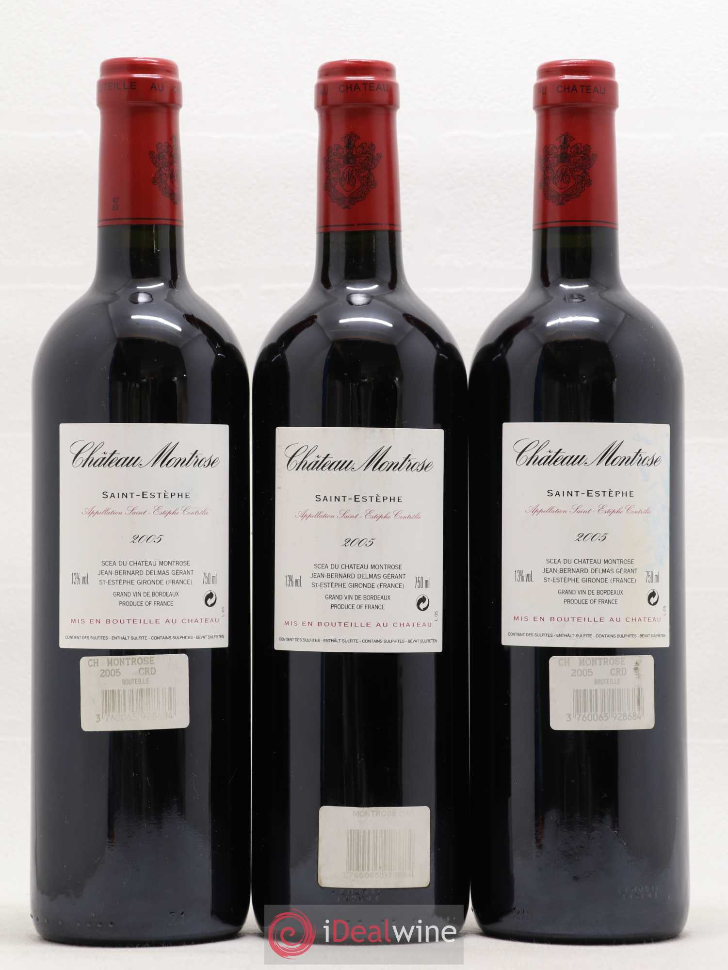 Château Montrose 2ème Grand Cru Classé 2005 - Lot de 3 bouteilles - 1