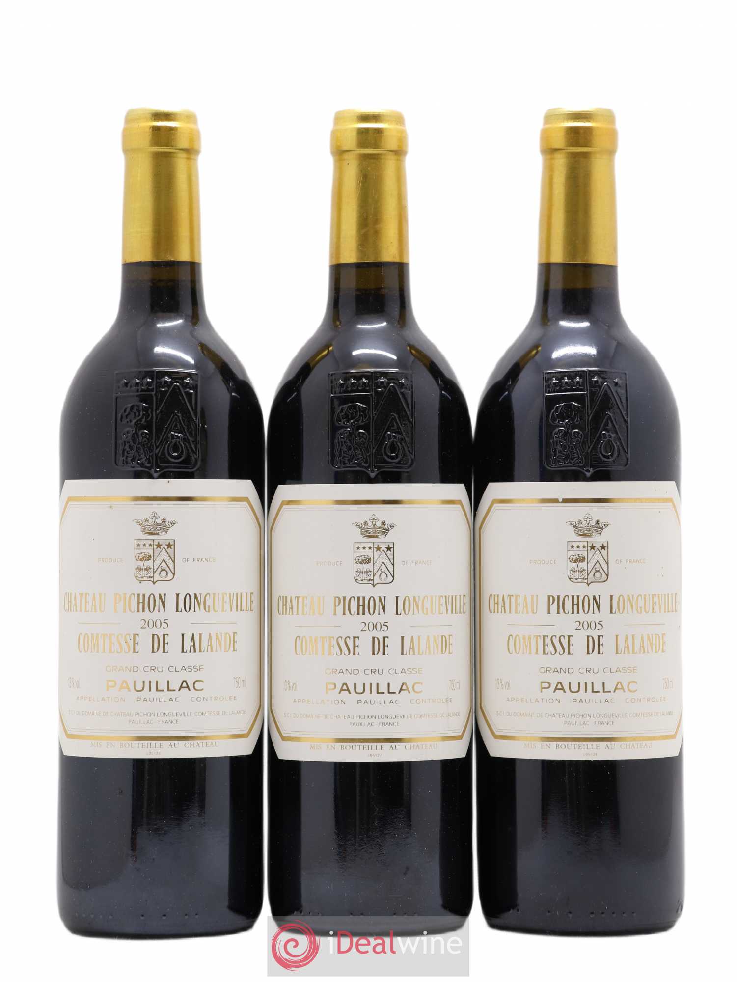 Château Pichon Longueville Comtesse de Lalande 2ème Grand Cru Classé 2005 - Lot de 3 bouteilles - 0
