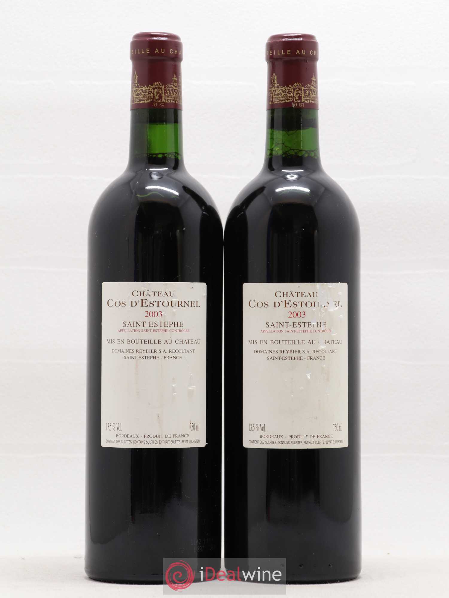 Cos d'Estournel 2ème Grand Cru Classé 2003 - Lot de 2 bouteilles - 1