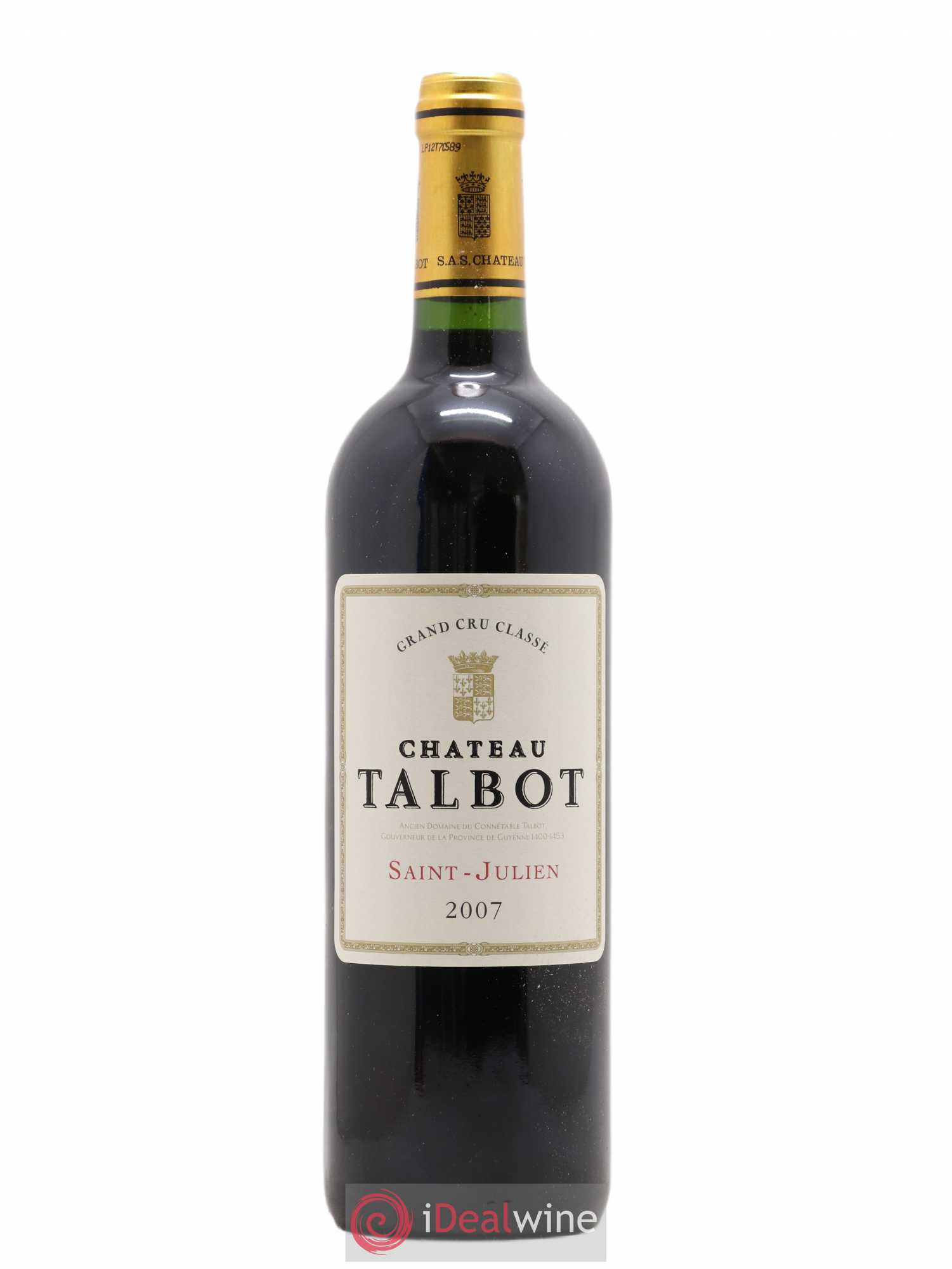 Château Talbot 4ème Grand Cru Classé 2007 - Lot de 1 bouteille - 0