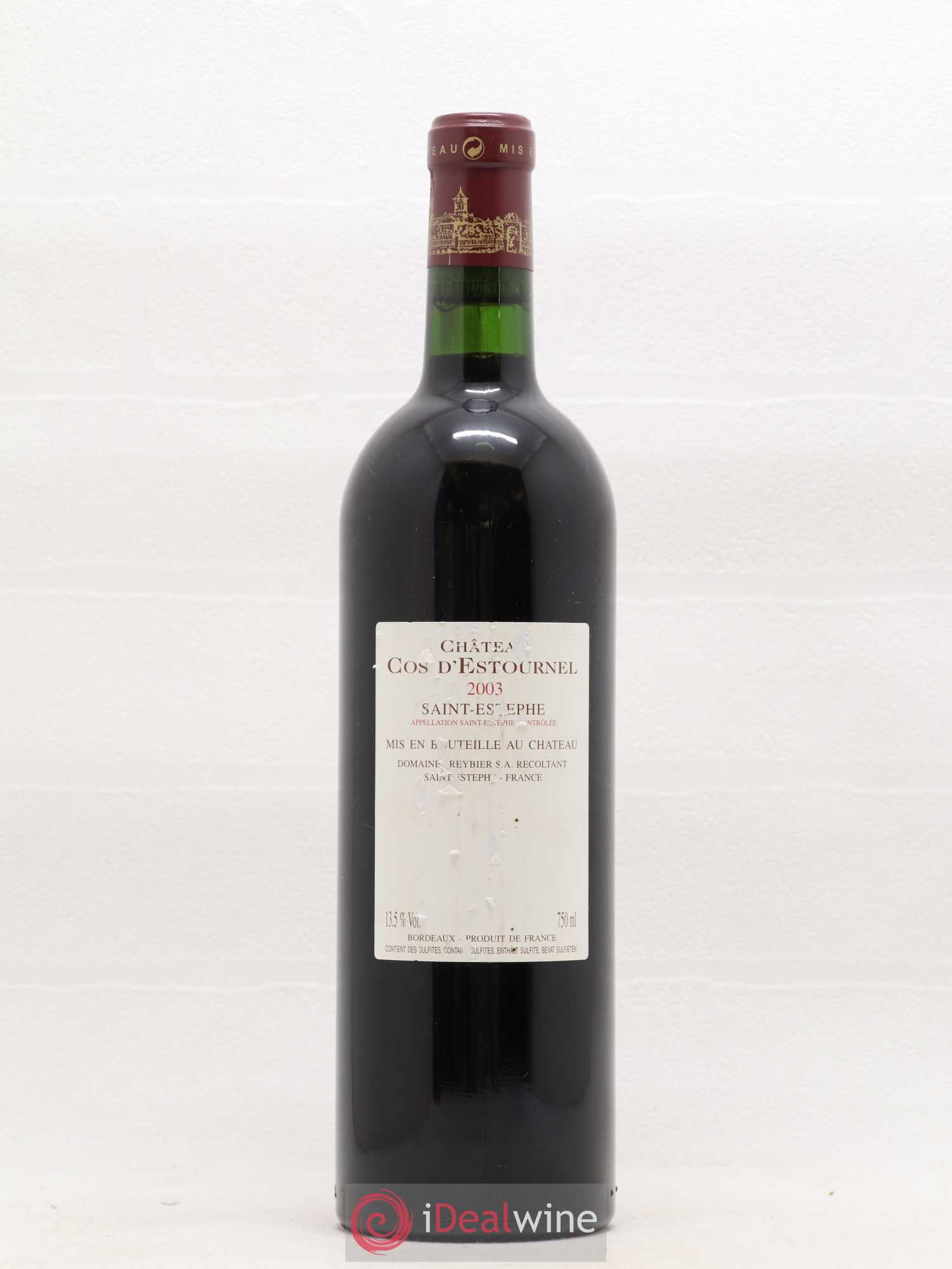 Cos d'Estournel 2ème Grand Cru Classé 2003 - Lot de 1 bouteille - 1