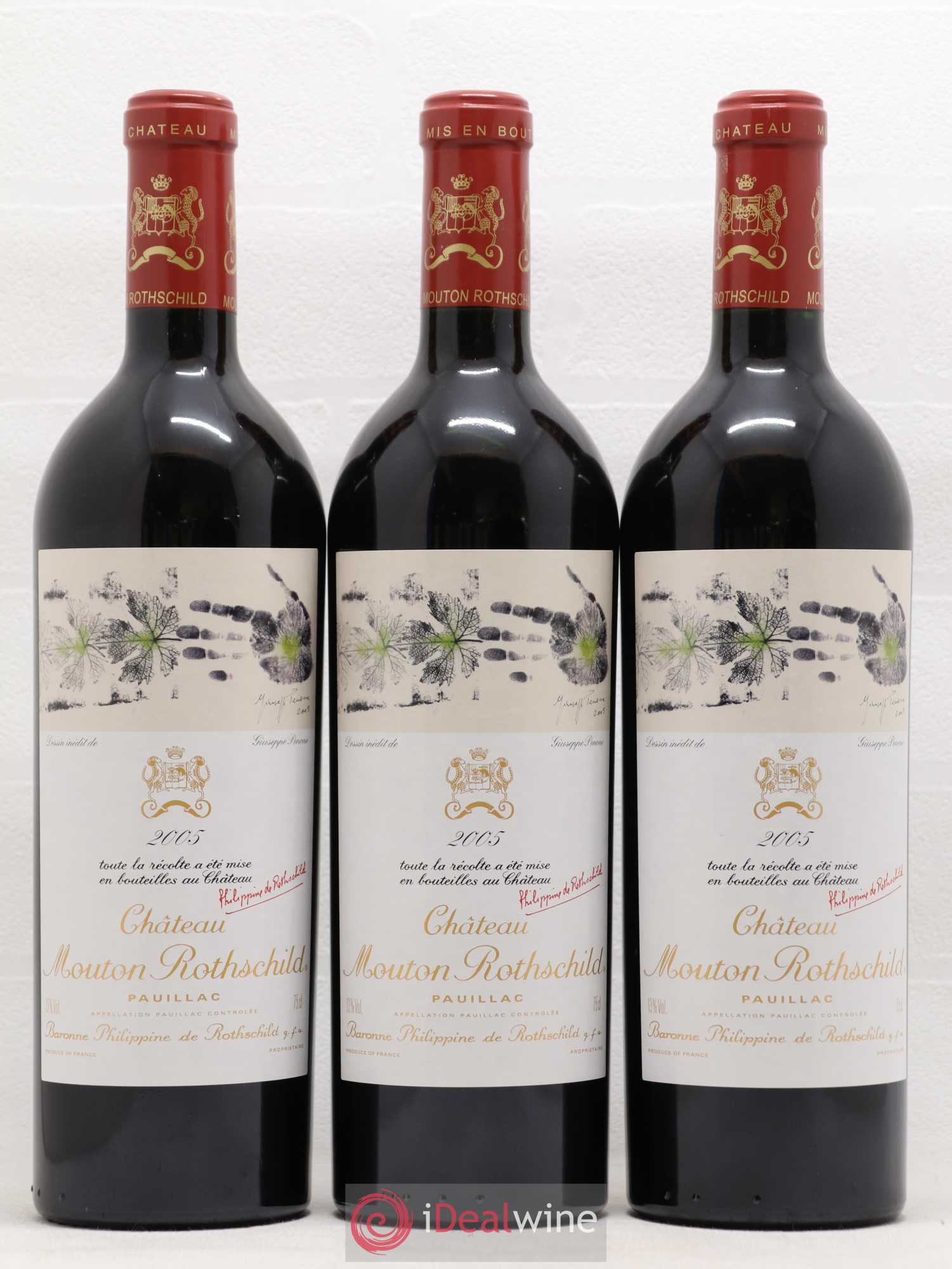 Château Mouton Rothschild 1er Grand Cru Classé 2005 - Lot de 6 bouteilles - 1