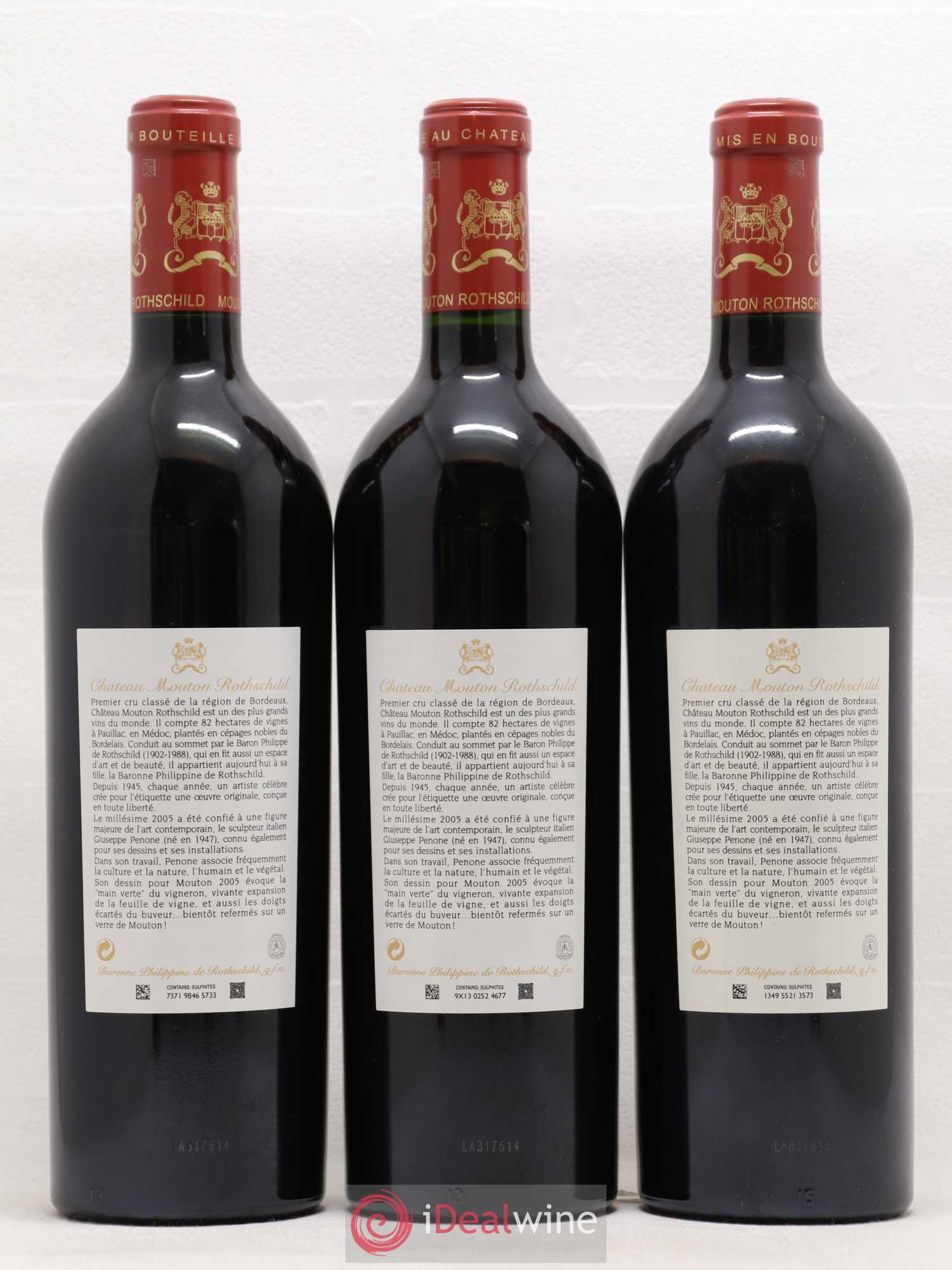 Château Mouton Rothschild 1er Grand Cru Classé 2005 - Lot de 6 bouteilles - 4