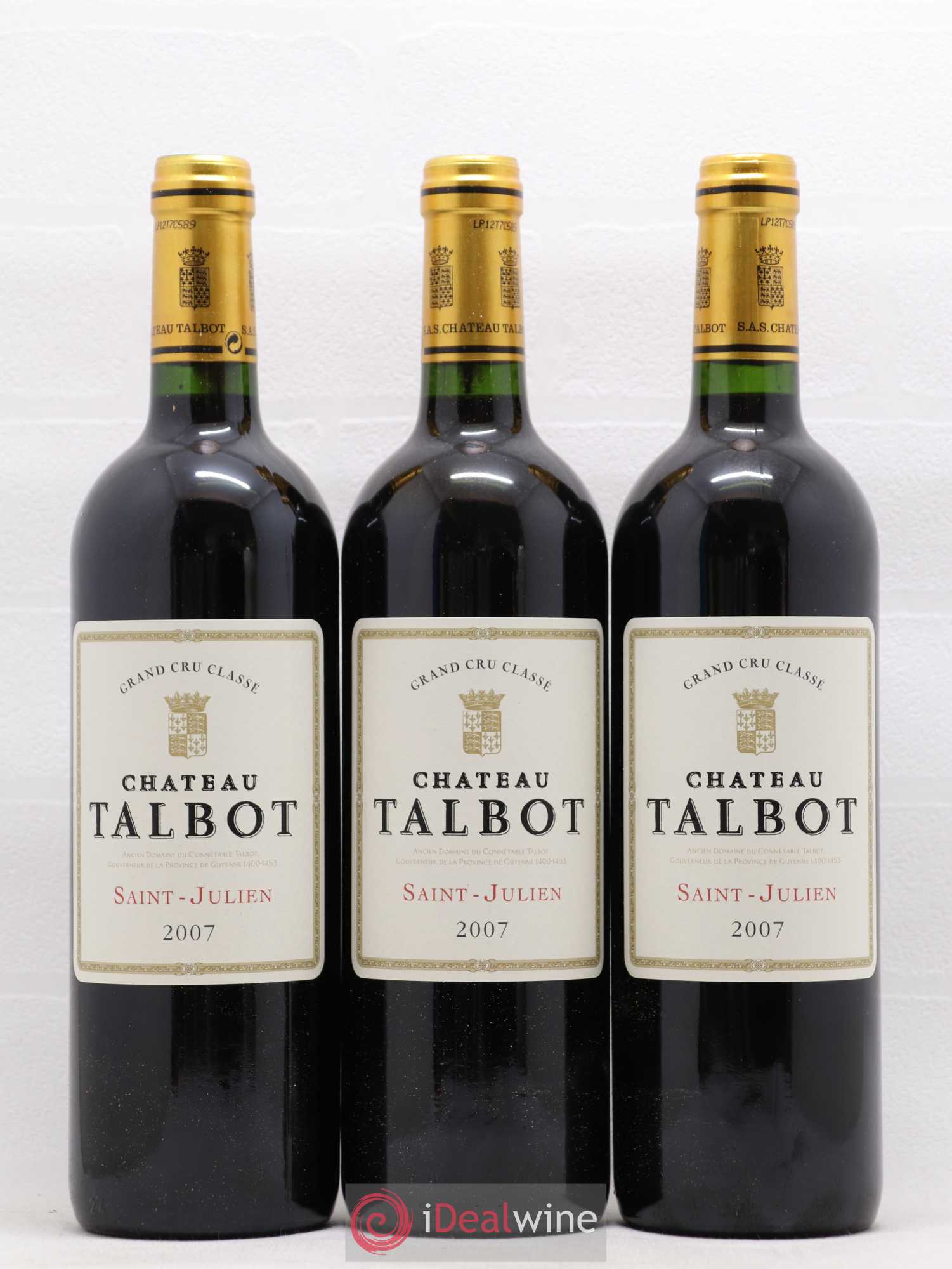 Château Talbot 4ème Grand Cru Classé 2007 - Lot de 12 bouteilles - 3