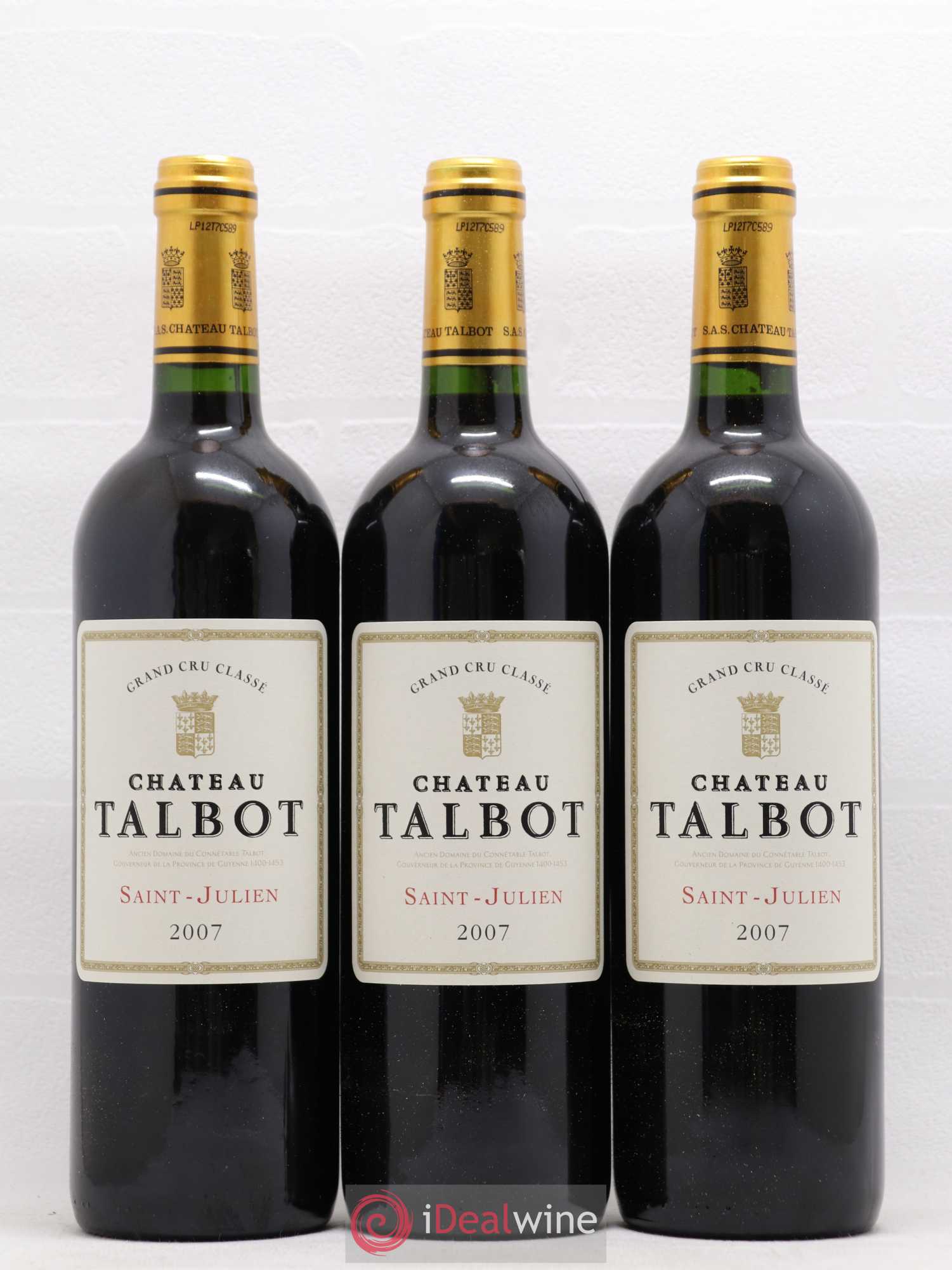 Château Talbot 4ème Grand Cru Classé 2007 - Lot de 12 bouteilles - 4