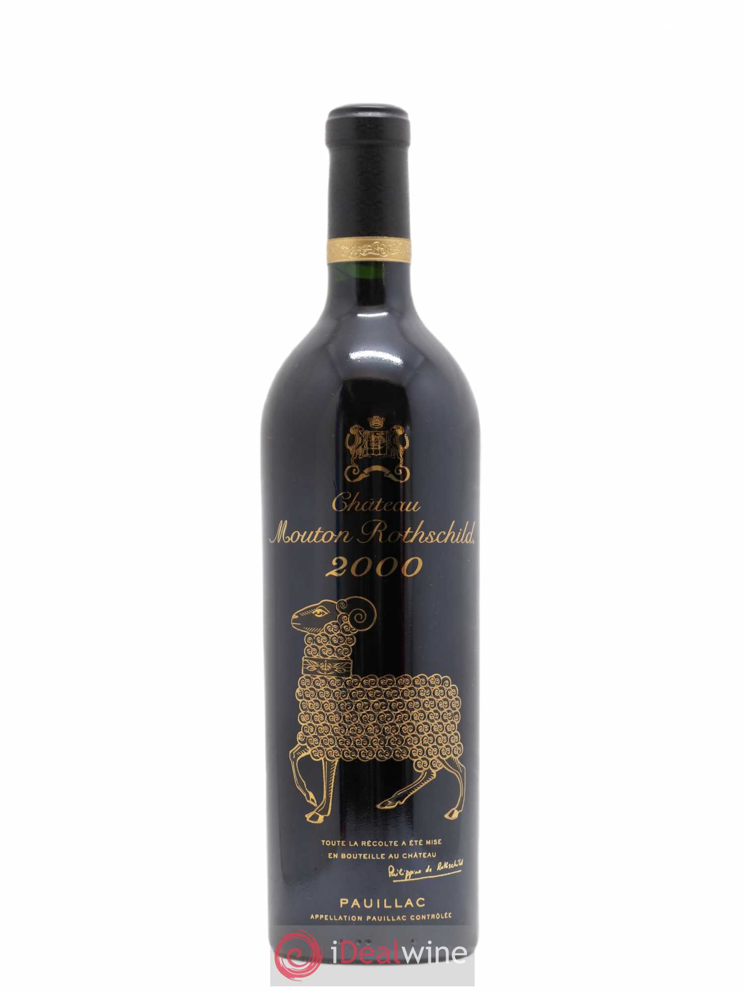 Château Mouton Rothschild 1er Grand Cru Classé 2000 - Lot de 1 bouteille - 0