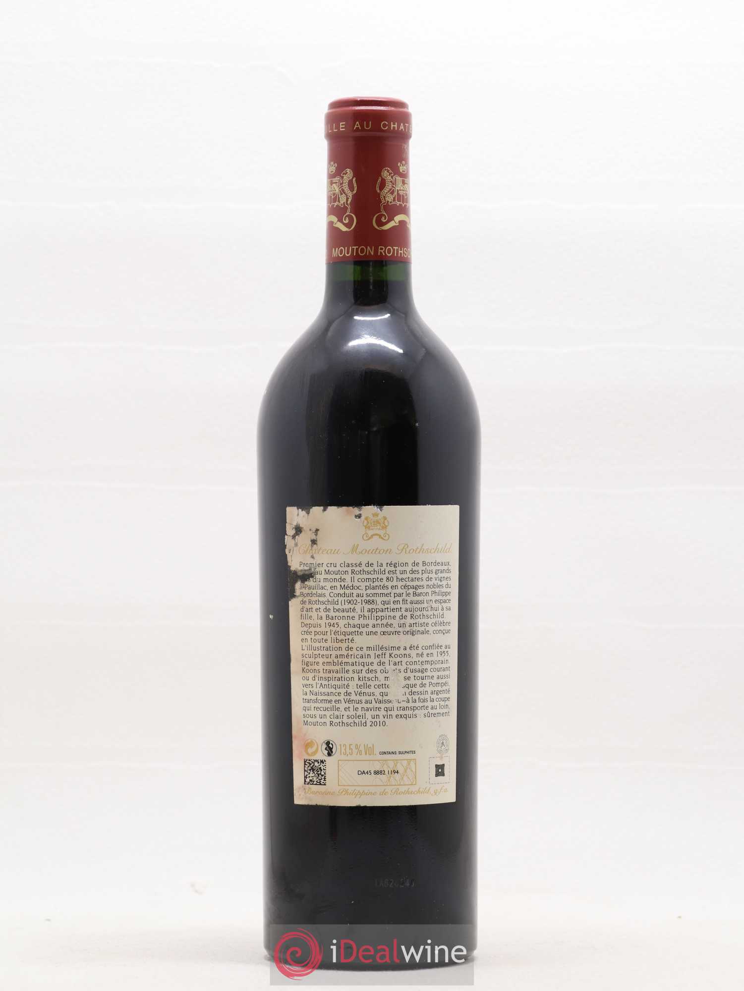 Château Mouton Rothschild 1er Grand Cru Classé 2010 - Lot de 1 bouteille - 1
