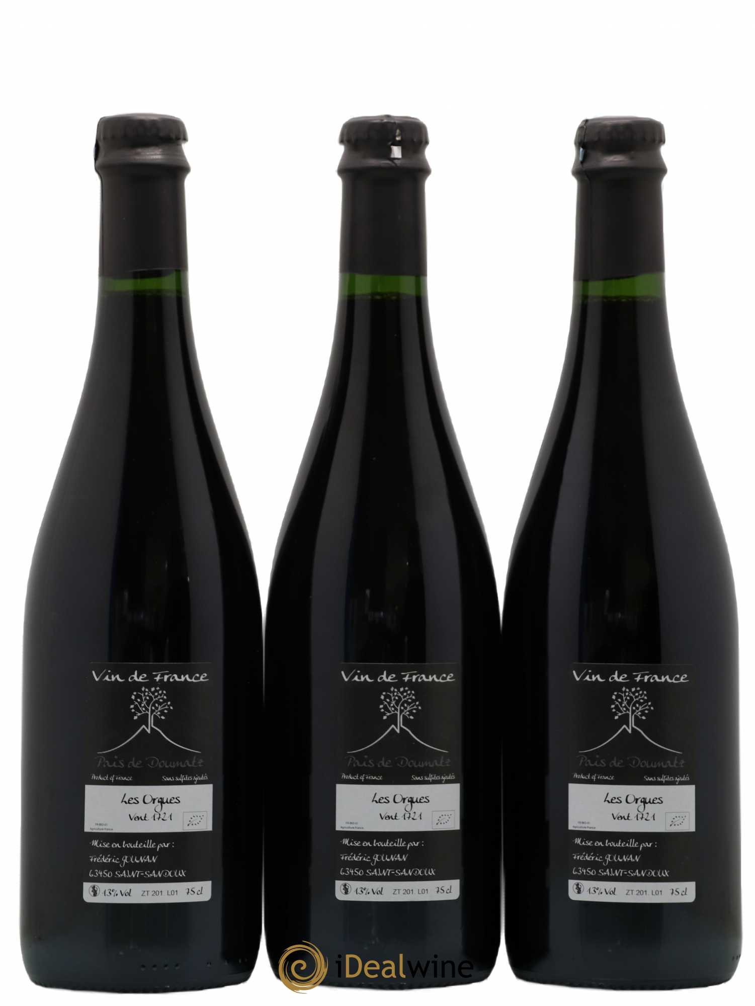 Vin de France Les Orgues Vignoble de l'Arbre Blanc 2017 - Lot de 3 bouteilles - 1