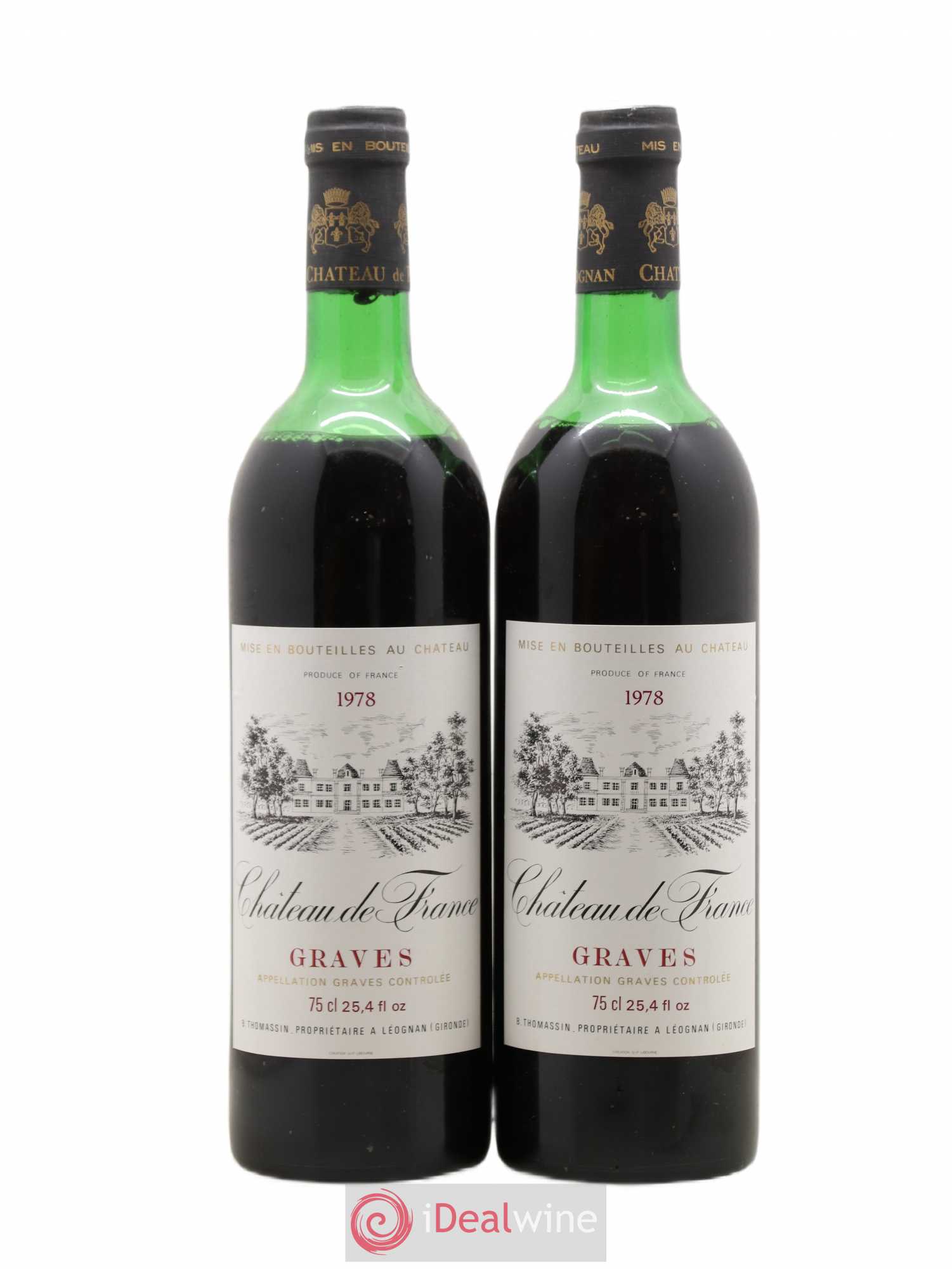 Château de France 1978 - Lot de 2 bouteilles - 0