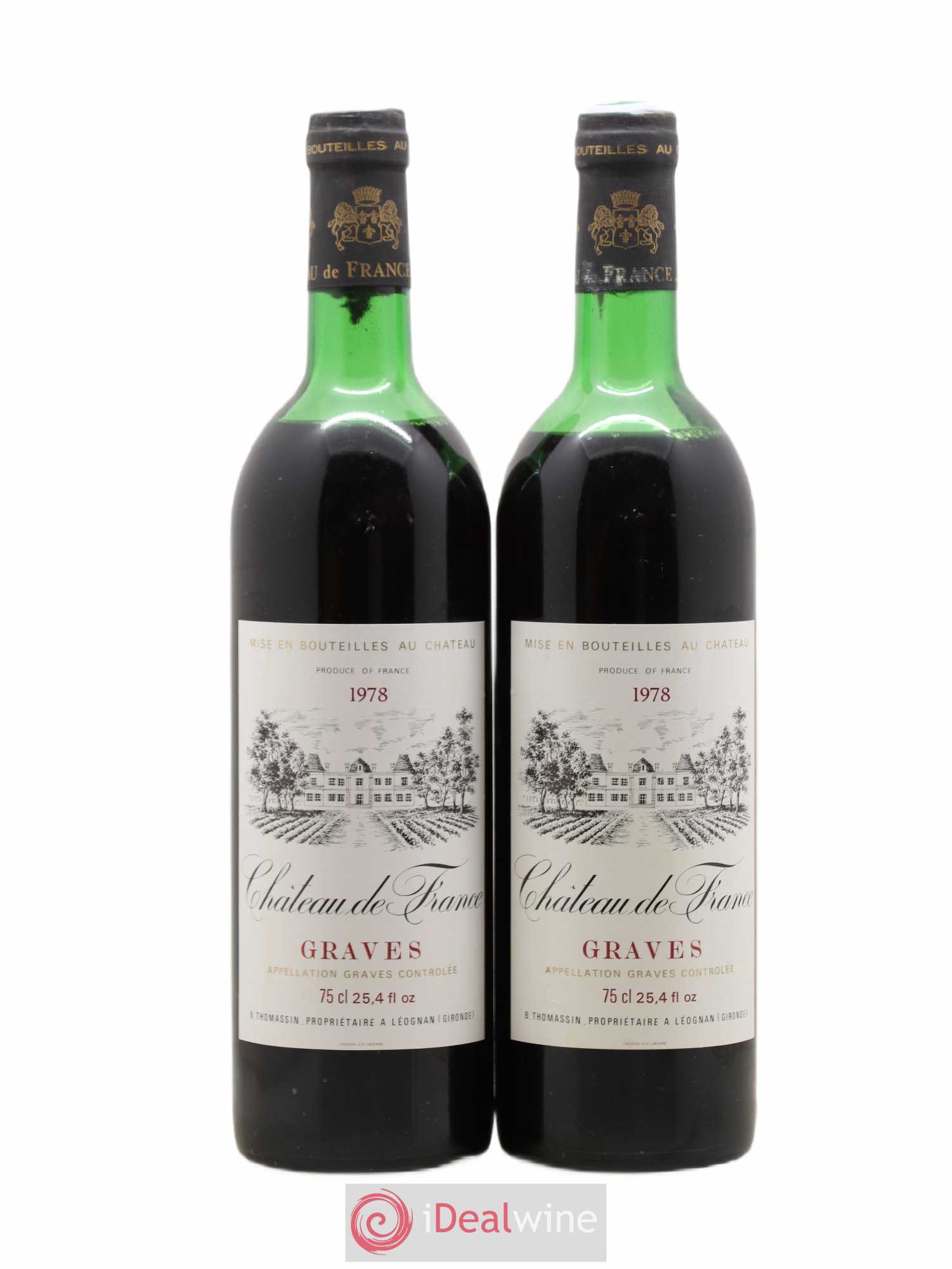 Château de France 1978 - Lot de 2 bouteilles - 0