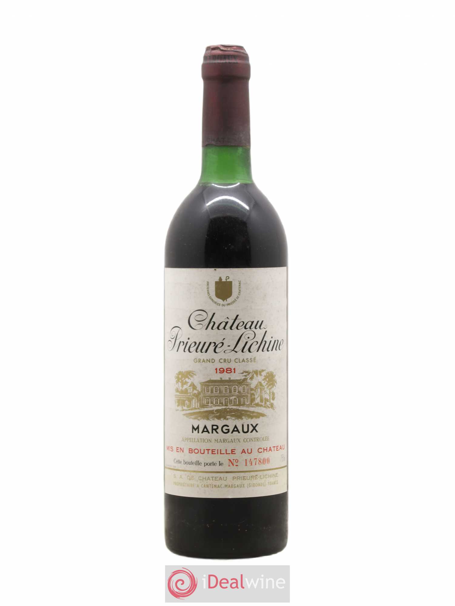Château Prieuré Lichine 4ème Grand Cru Classé 1981 - Lot de 1 bouteille - 0