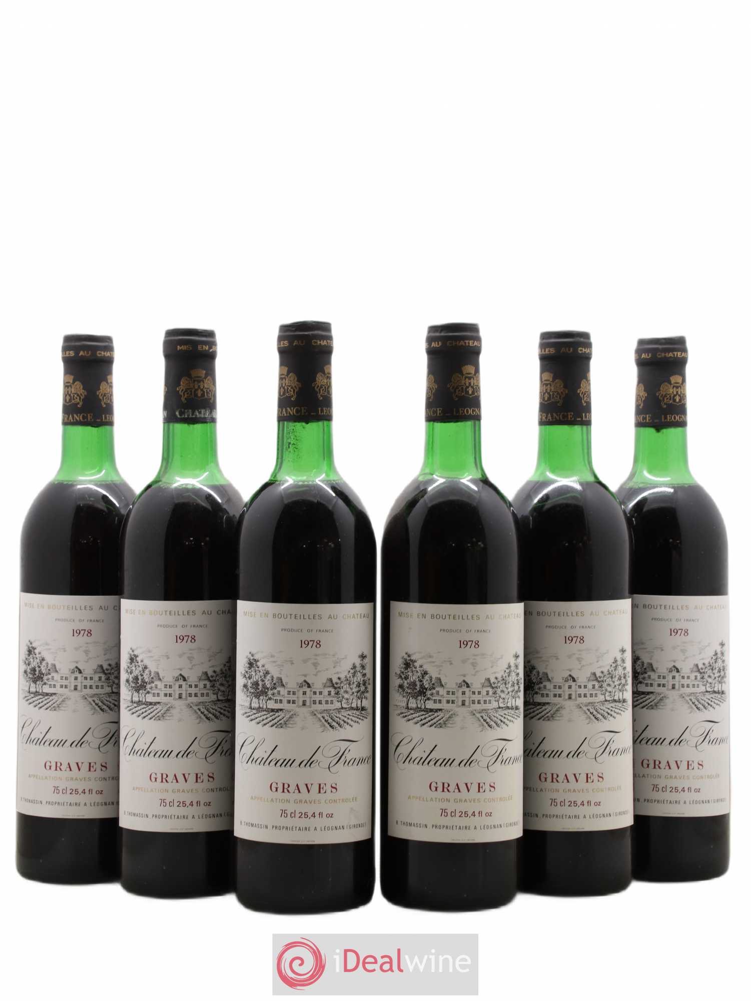 Château de France 1978 - Lot de 6 bouteilles - 0