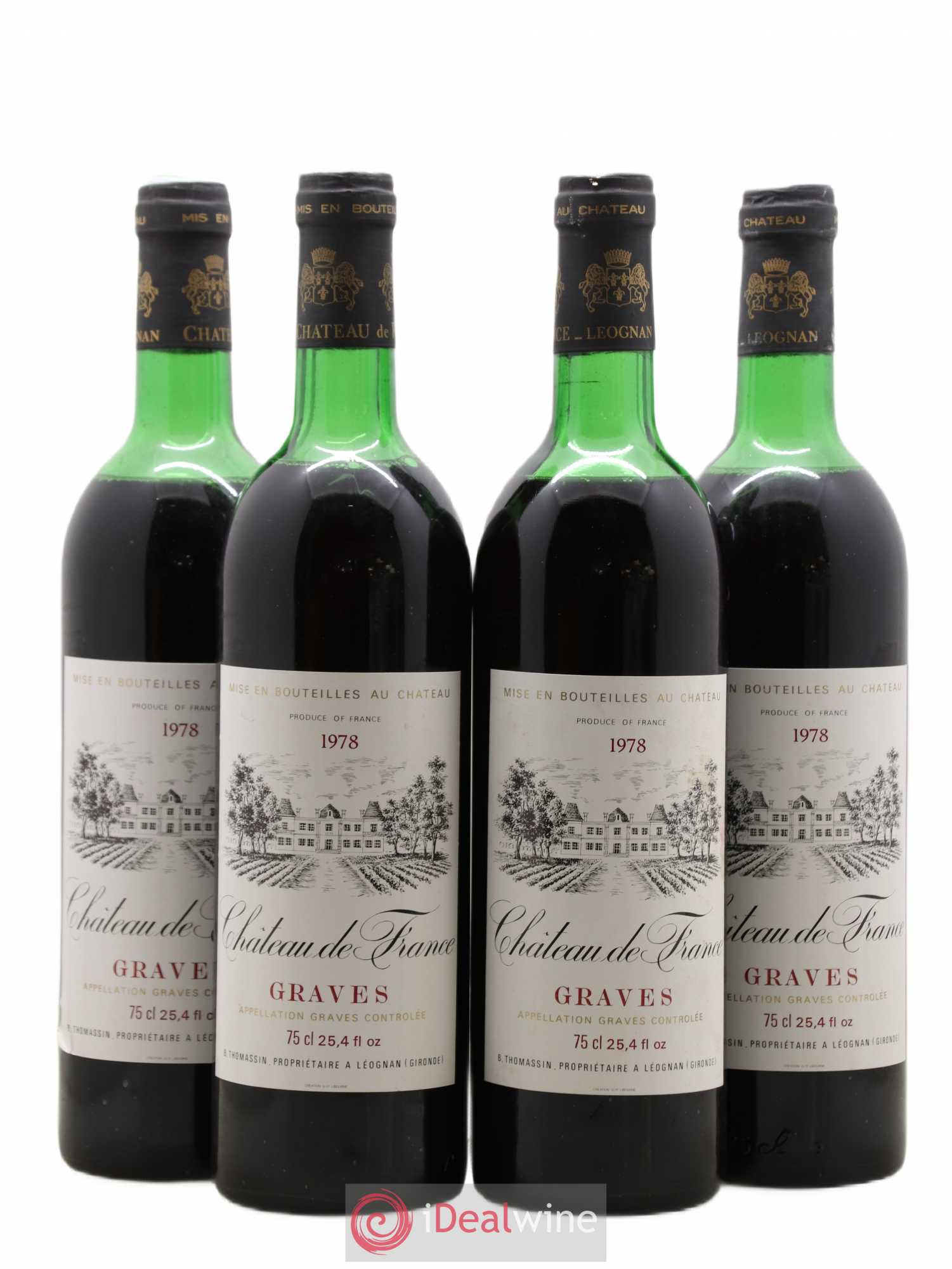 Château de France 1978 - Lot de 4 bouteilles - 0