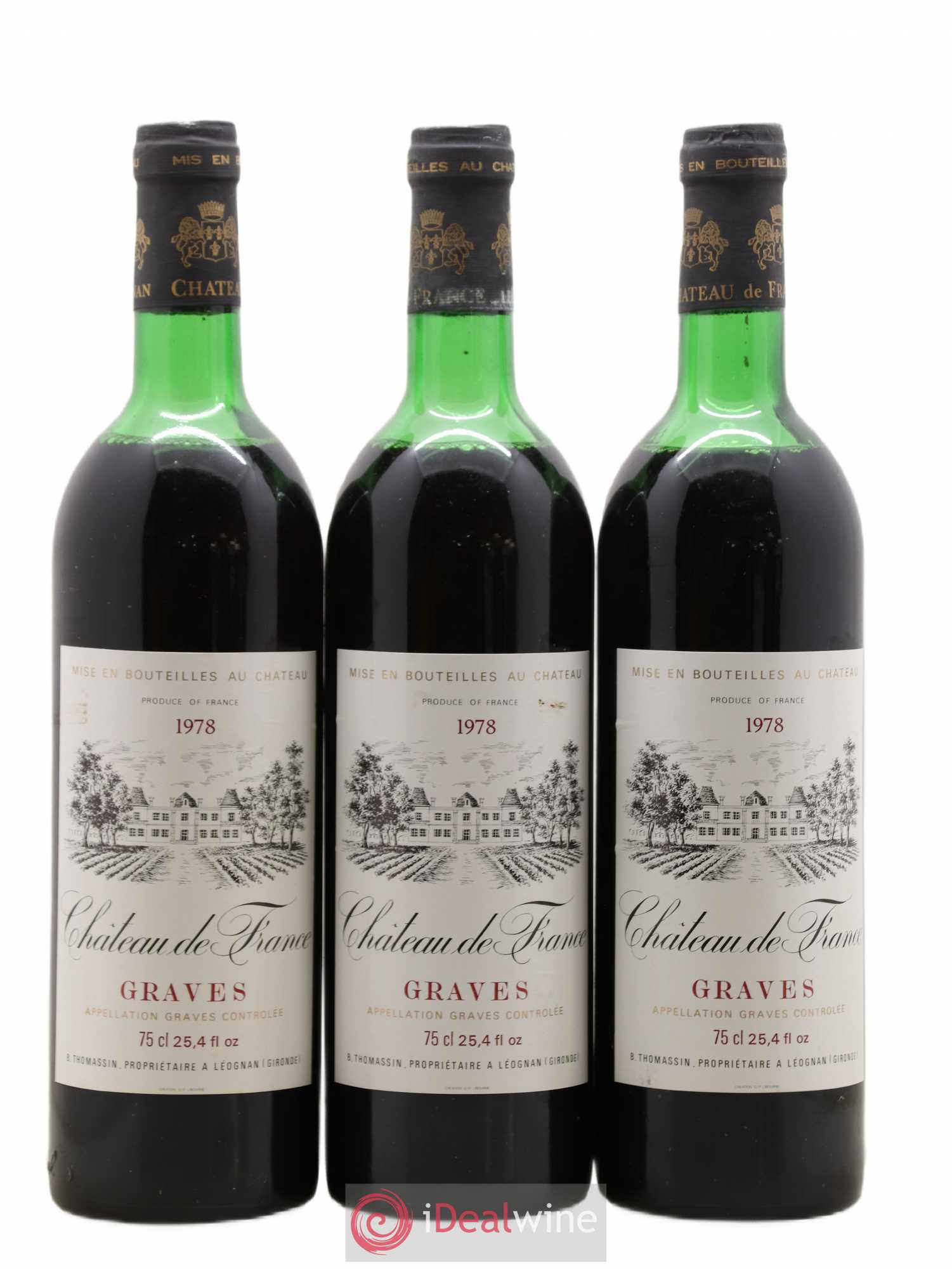 Château de France 1978 - Lot de 3 bouteilles - 0