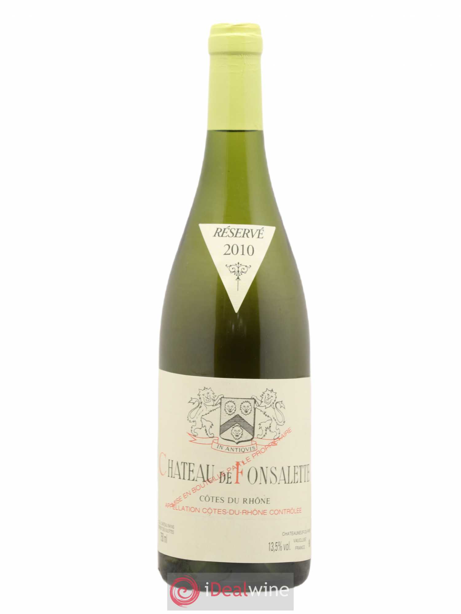 Côtes-du-Rhône Château de Fonsalette Emmanuel Reynaud 2010 - Lot de 1 bouteille - 0