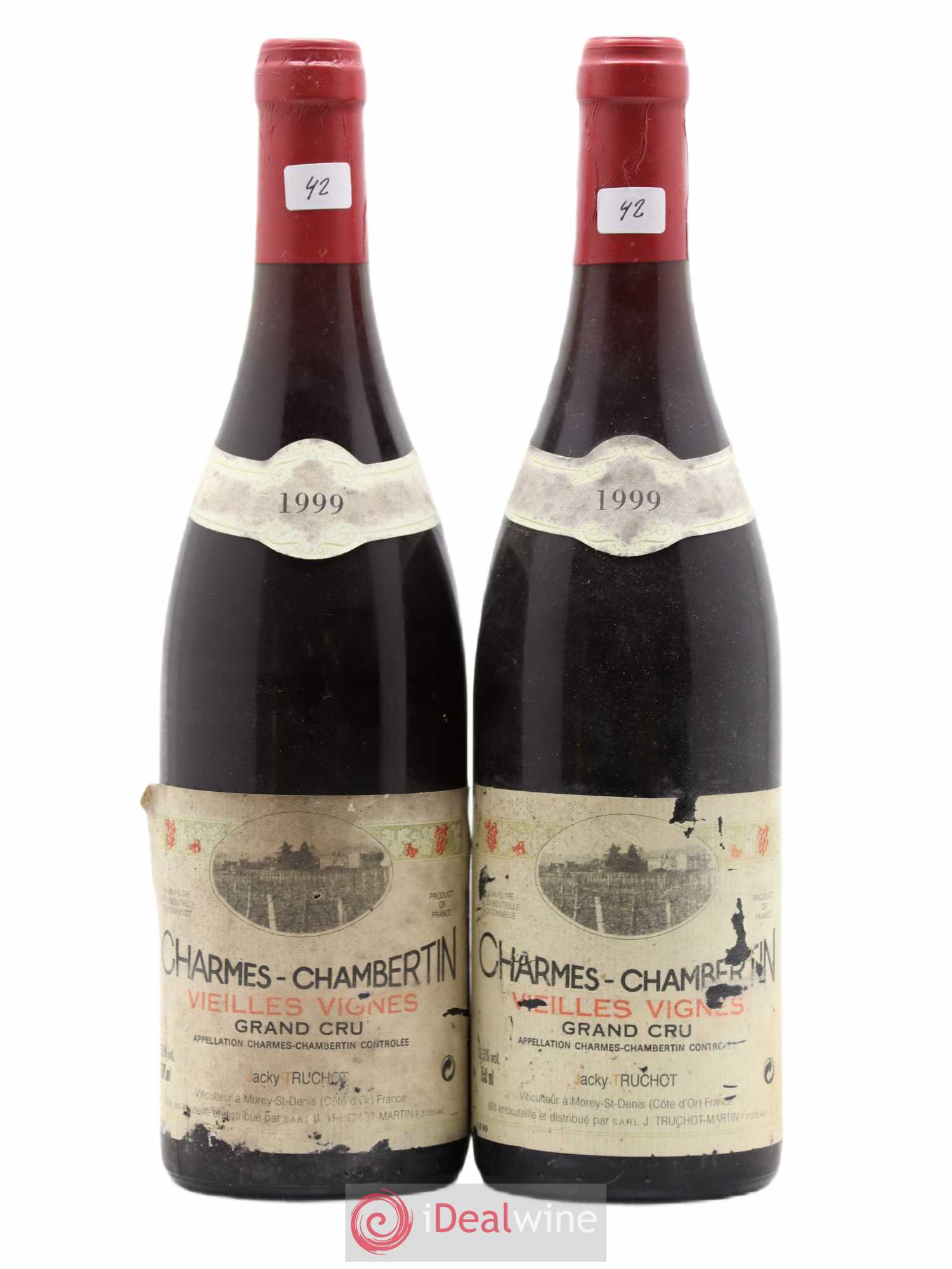 Charmes-Chambertin Grand Cru Vieilles Vignes Jacky Truchot 1999 - Lot de 2 bouteilles - 0