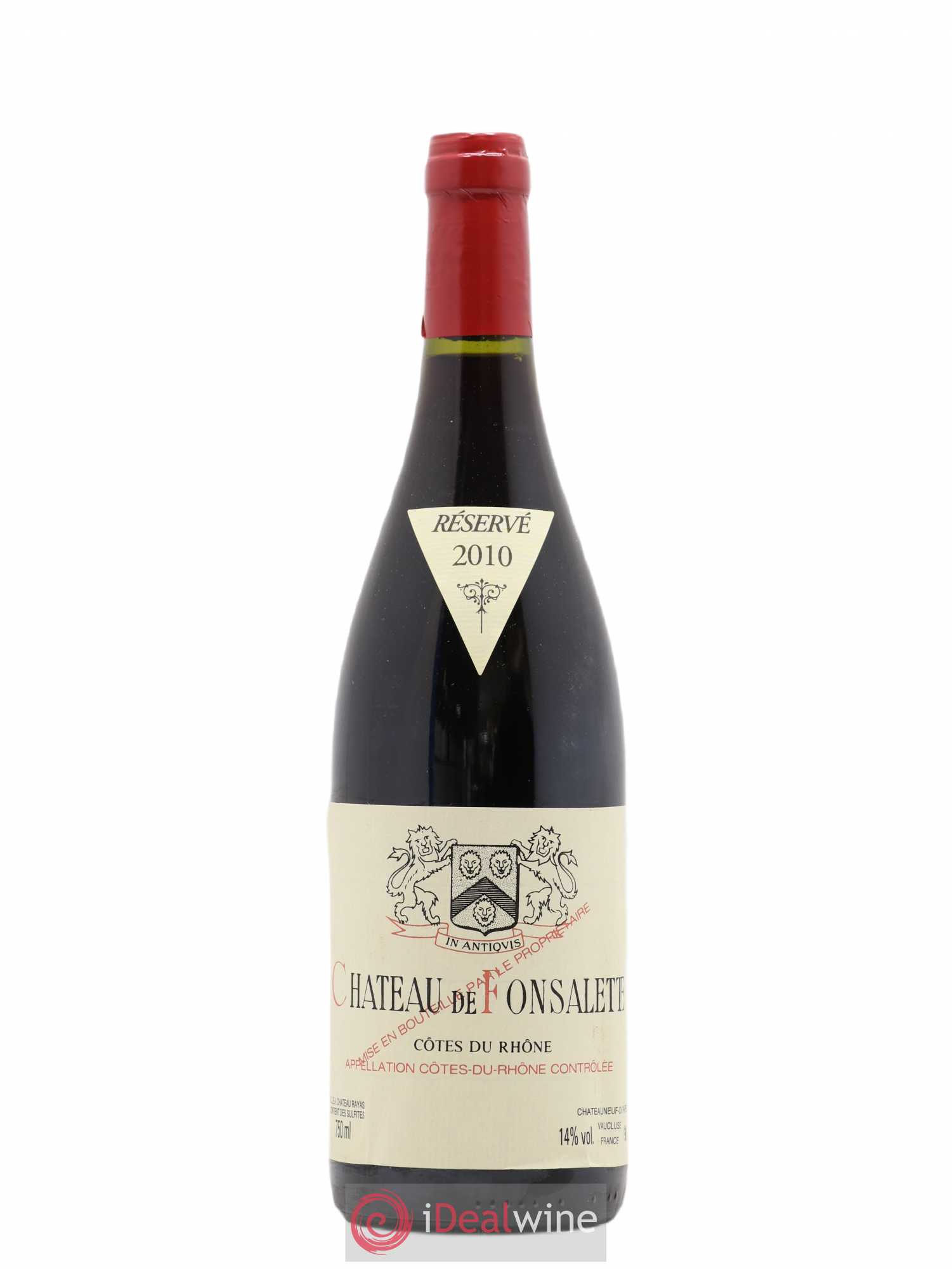 Côtes-du-Rhône Château de Fonsalette Emmanuel Reynaud 2010 - Lot de 1 bouteille - 0