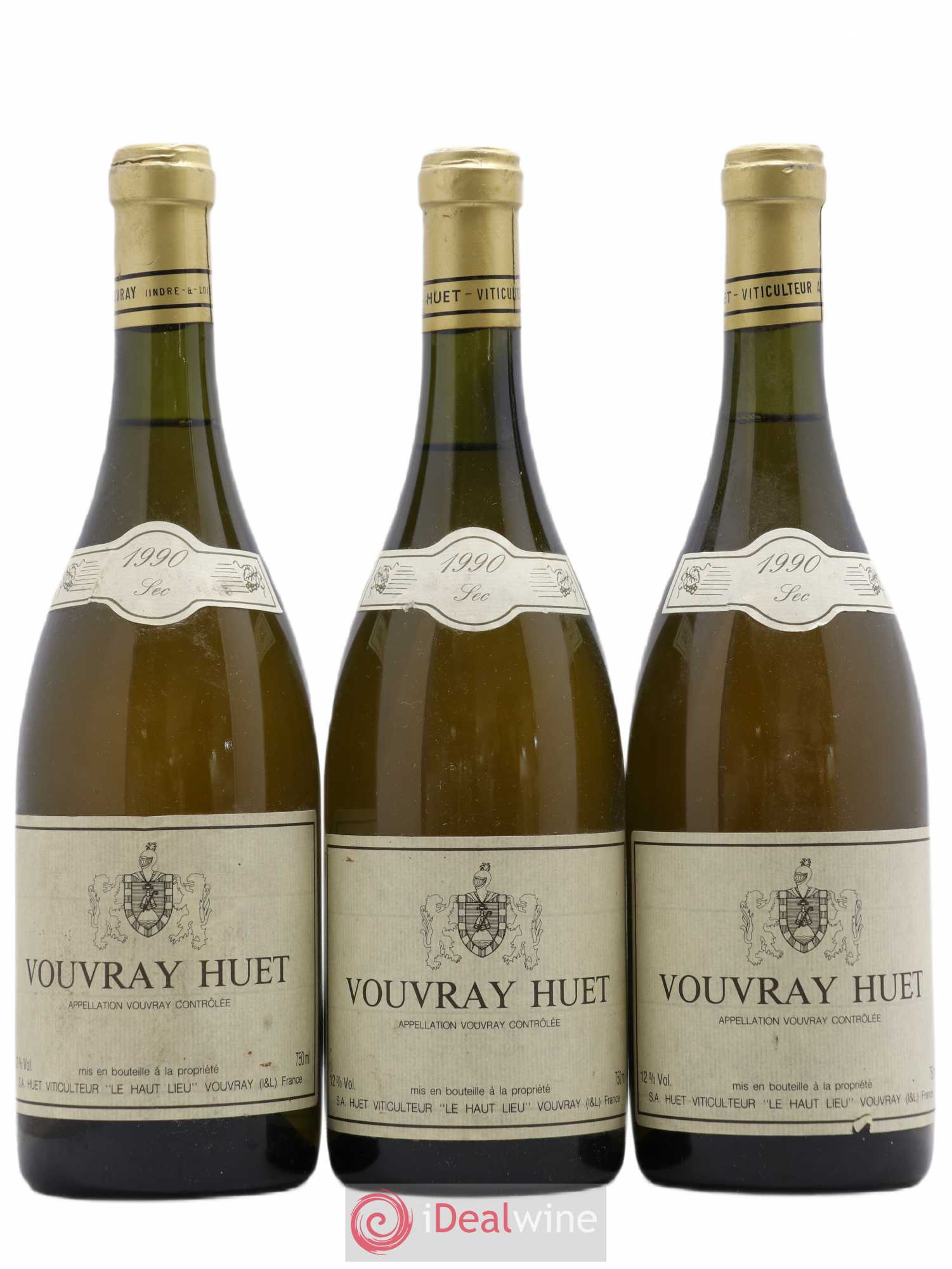 Vouvray Huet 1990 - Posten von 3 Flaschen - 0