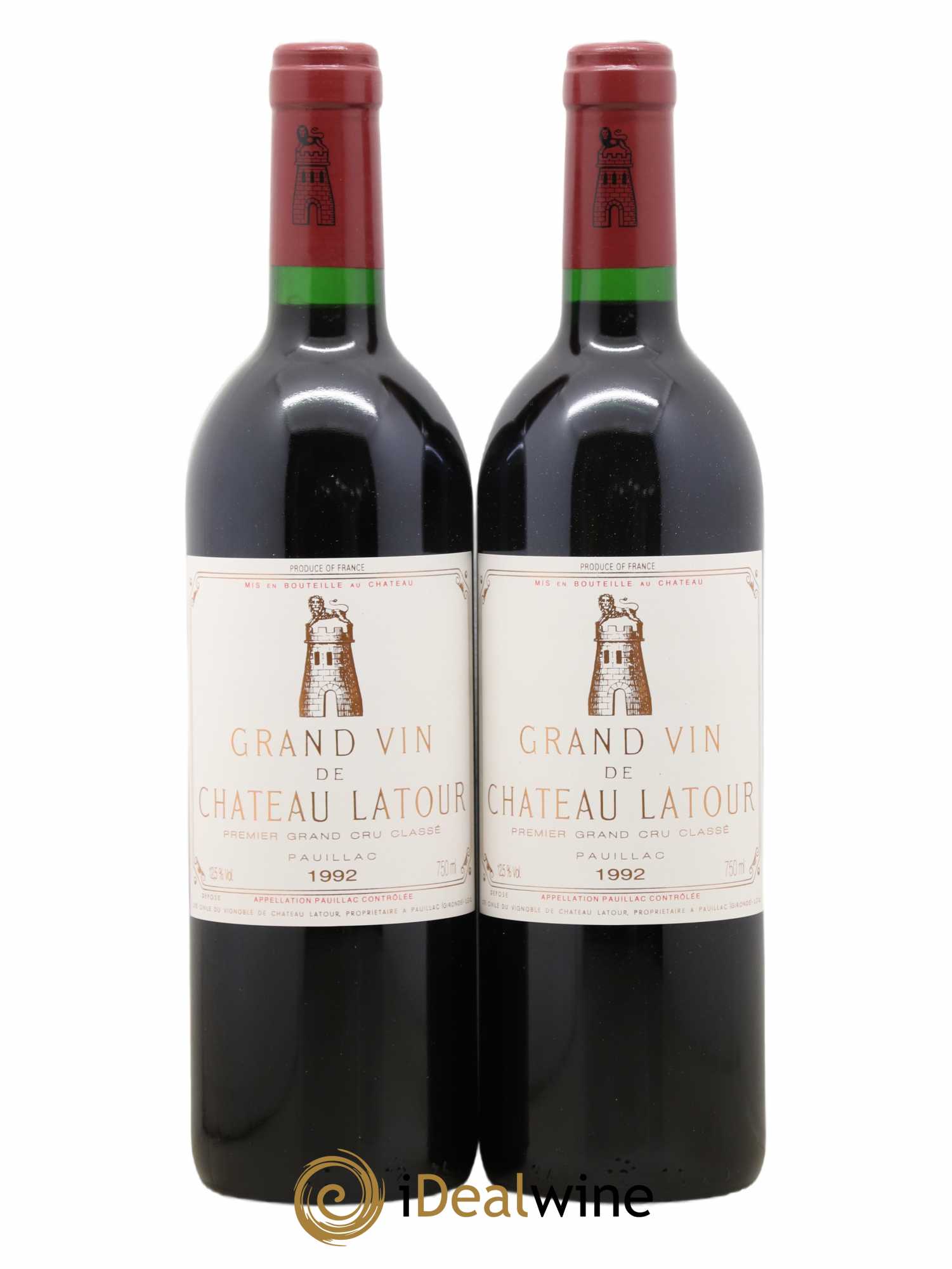Château Latour 1er Grand Cru Classé 1992 - Lot de 2 bouteilles - 0
