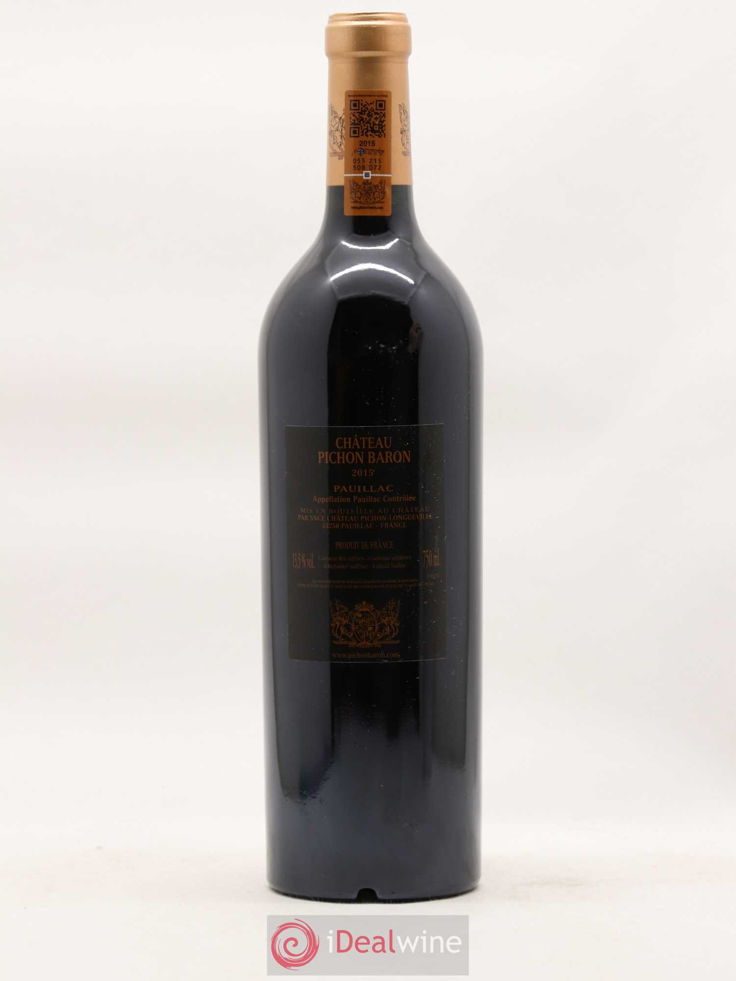 Pichon Longueville Baron 2ème Grand Cru Classé 2015 - Lot de 1 bouteille - 1