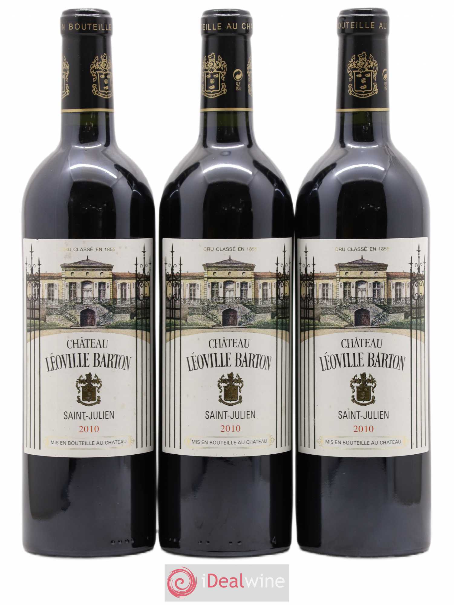 Château Léoville Barton 2ème Grand Cru Classé 2010 - Lot de 3 bouteilles - 0
