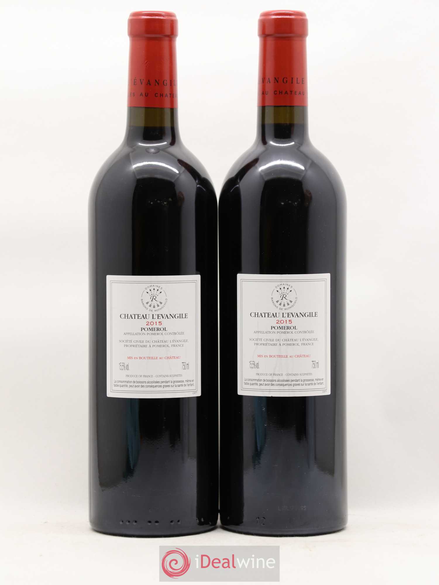 Château l' Évangile 2015 - Lot de 2 bouteilles - 1
