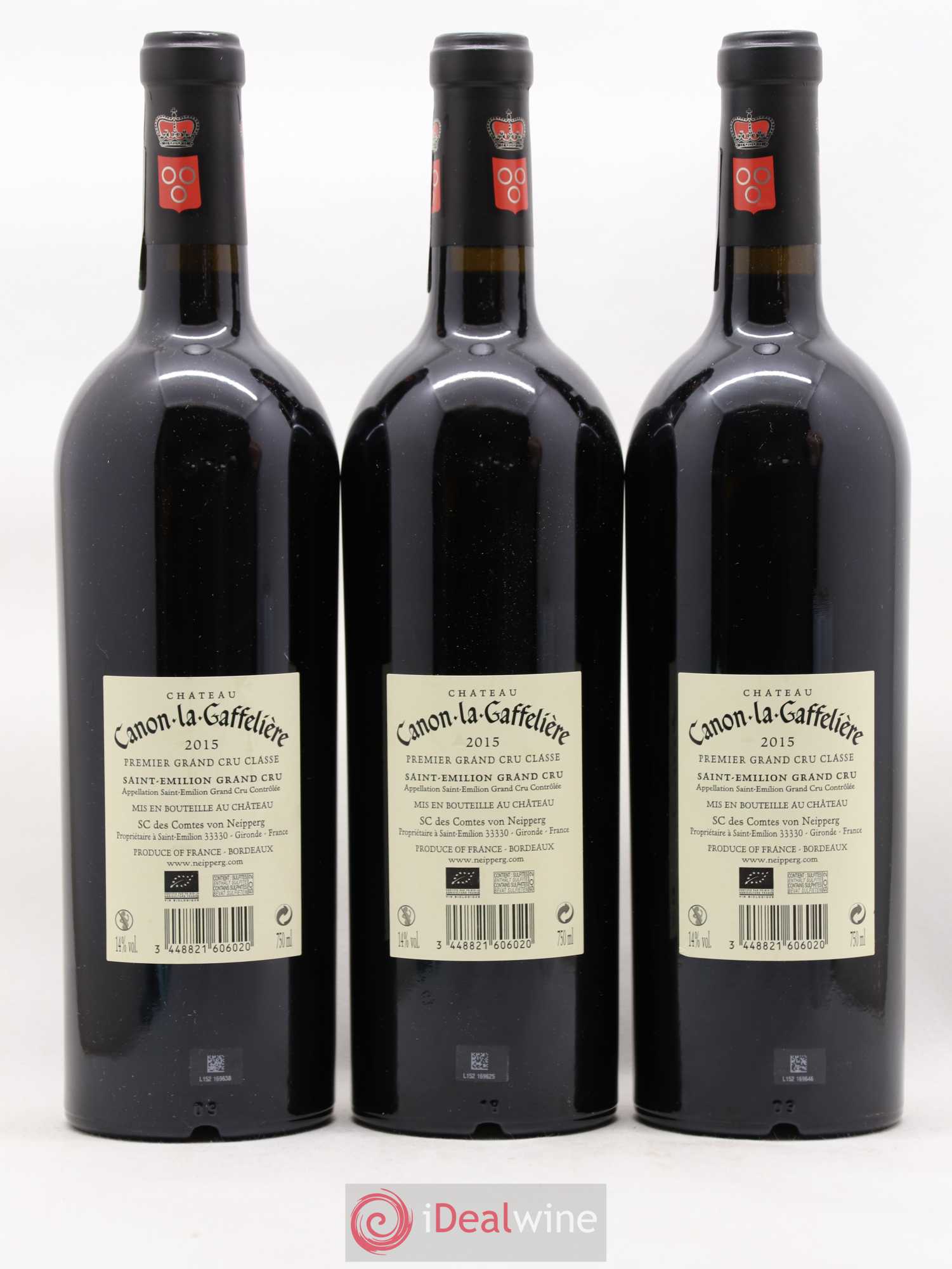 Château Canon la Gaffelière 1er Grand Cru Classé B 2015 - Lot de 3 bouteilles - 1