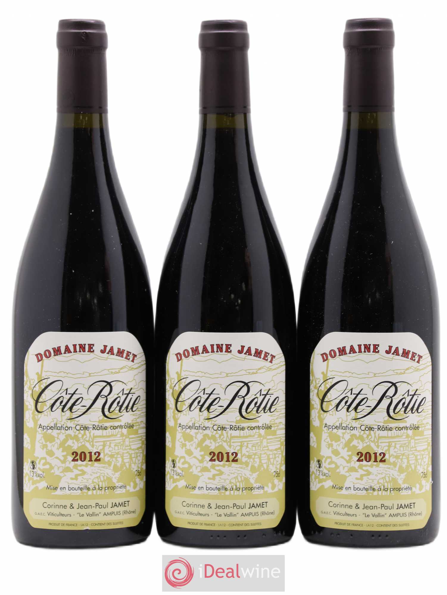 Côte-Rôtie Jamet (Domaine) 2012 - Lot de 3 bouteilles - 0