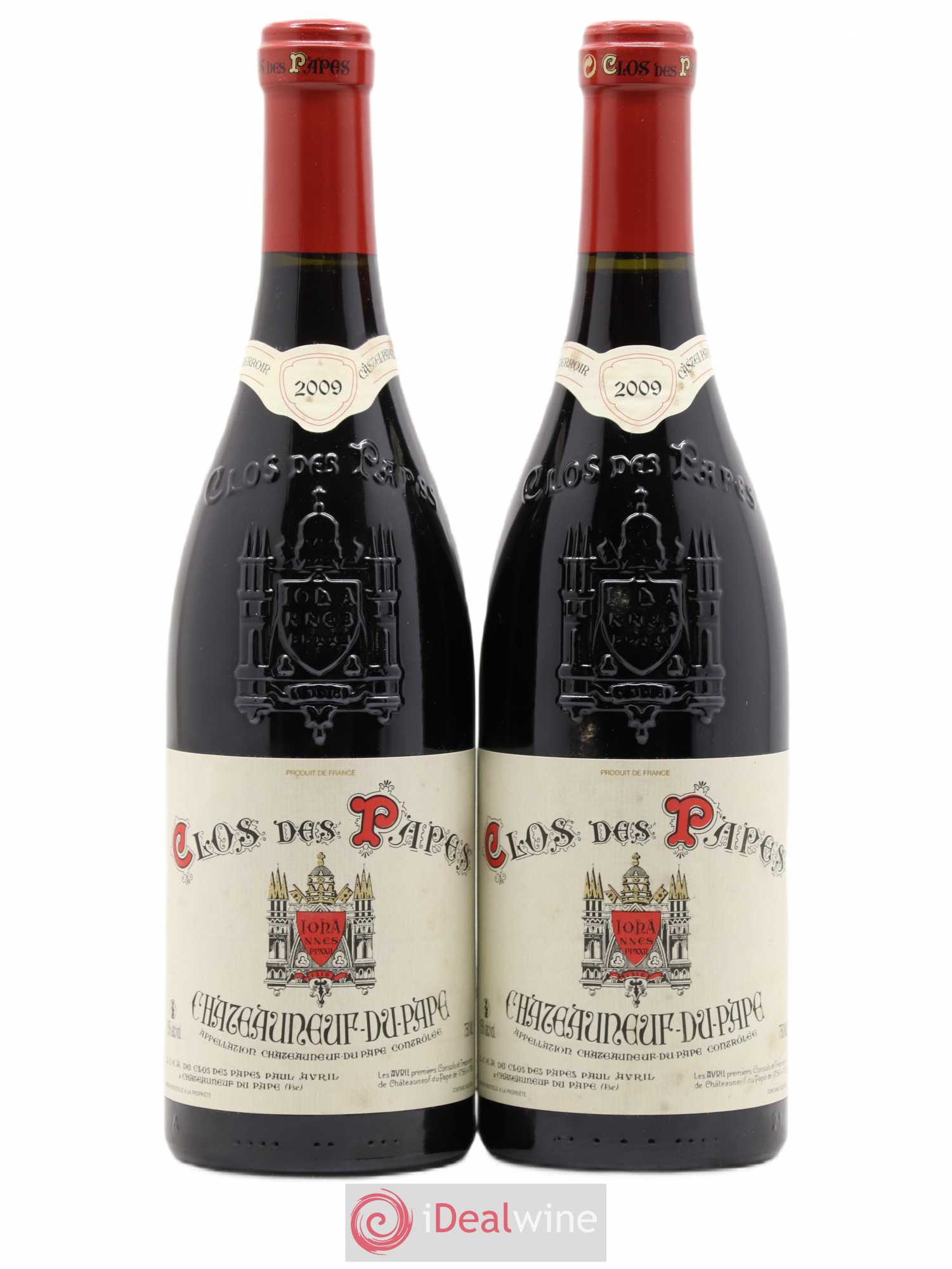 Châteauneuf-du-Pape Clos des Papes - Paul Avril 2009 - Lot de 2 bouteilles - 0
