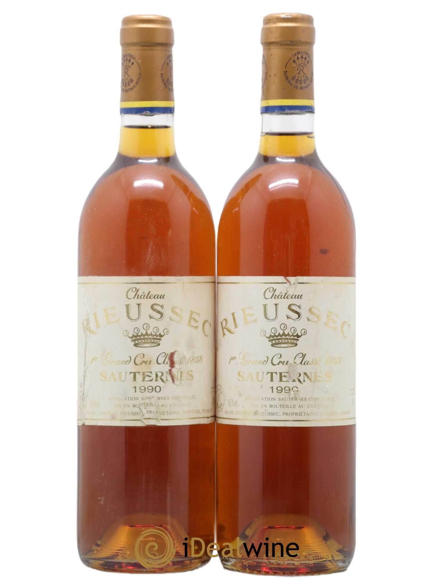 Château Rieussec 1er Grand Cru Classé 1990 - Lotto di 2 bottiglie - 0