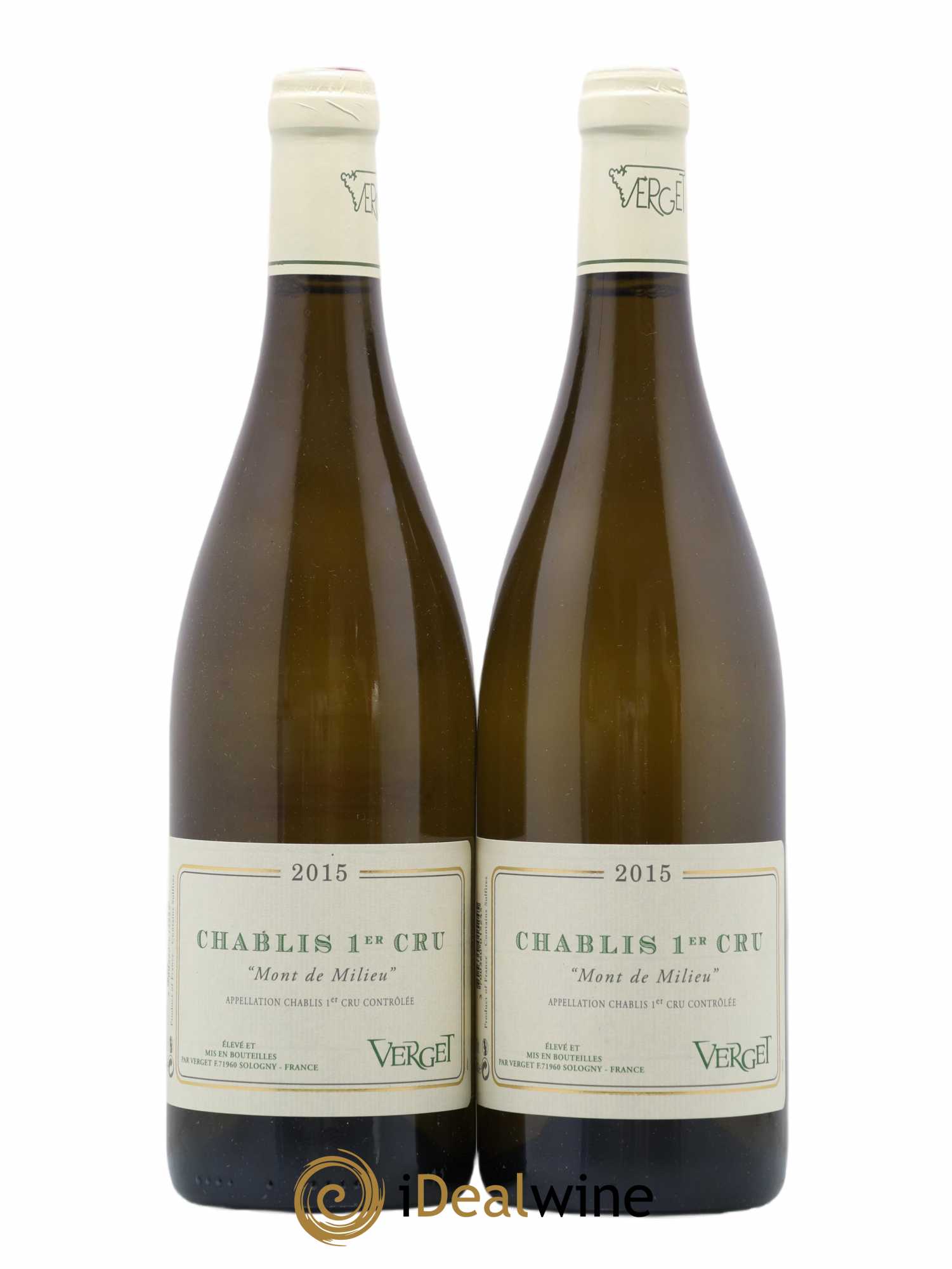 Chablis 1er Cru Mont de Milieu Verget 2015 - Lot de 2 bouteilles - 0