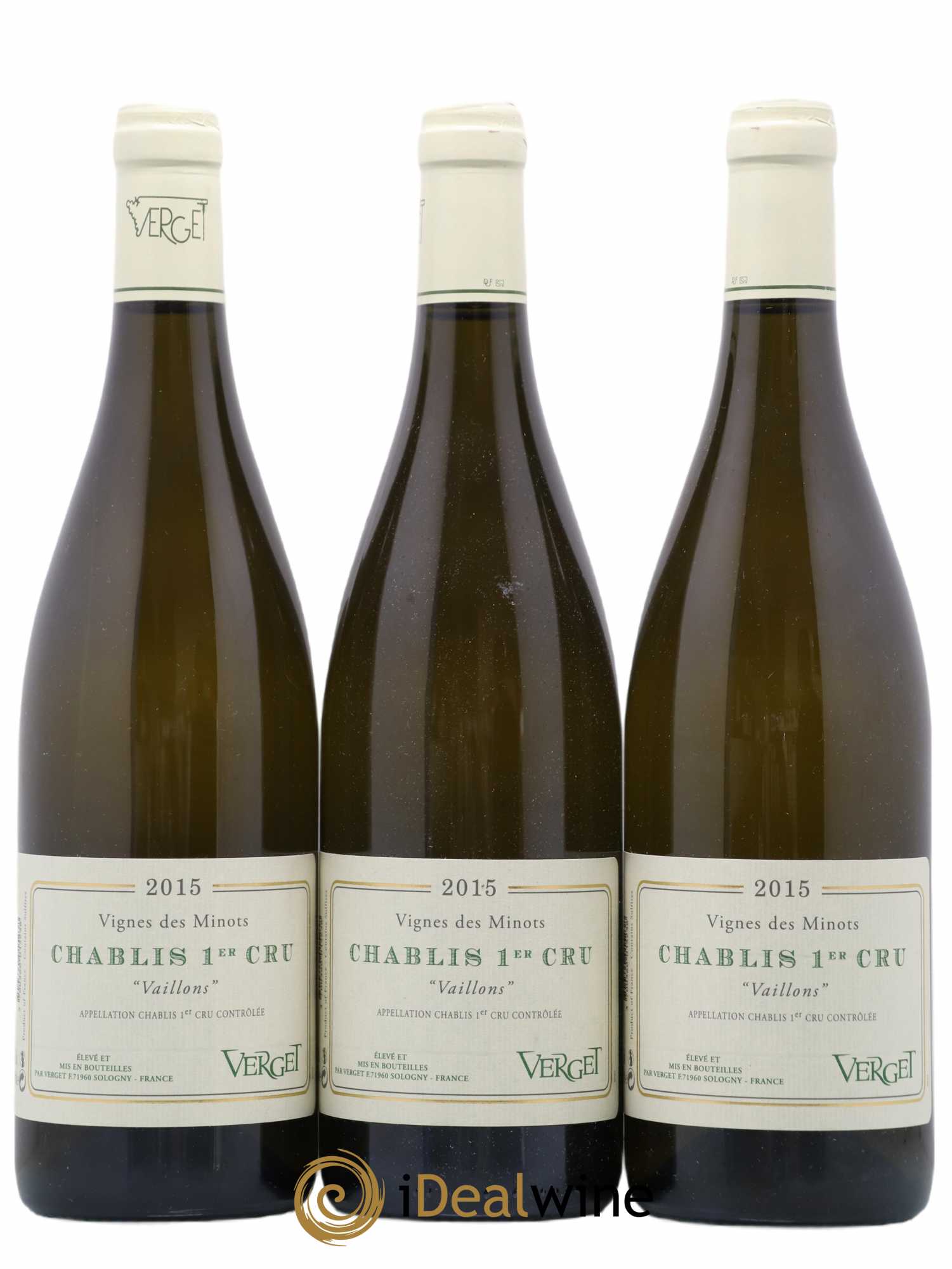 Chablis 1er Cru Vaillons Verget Vignes des Minots 2015 - Posten von 3 Flaschen - 0