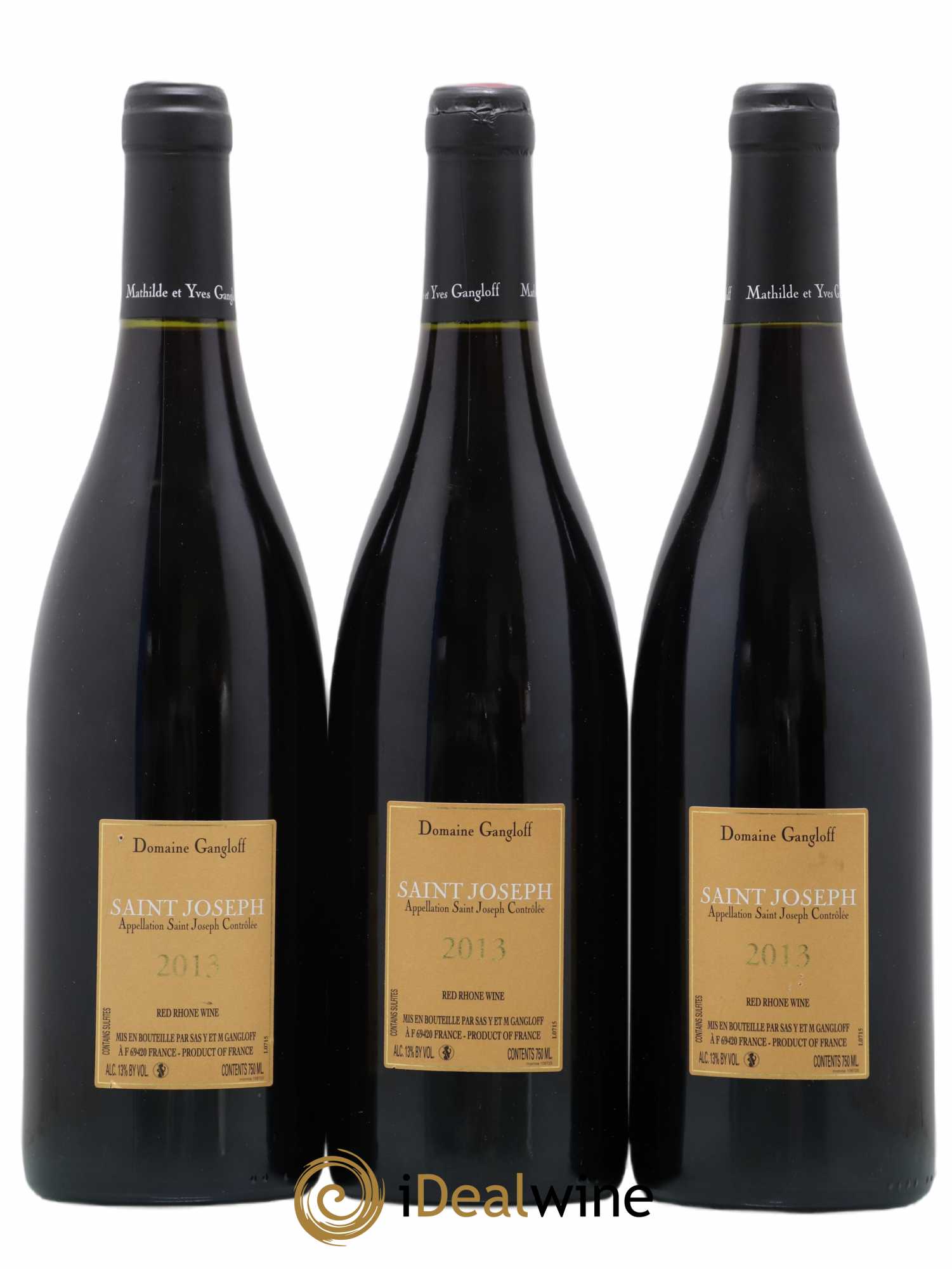 Saint-Joseph Gangloff (Domaine) 2013 - Lot of 3 bottles - 1